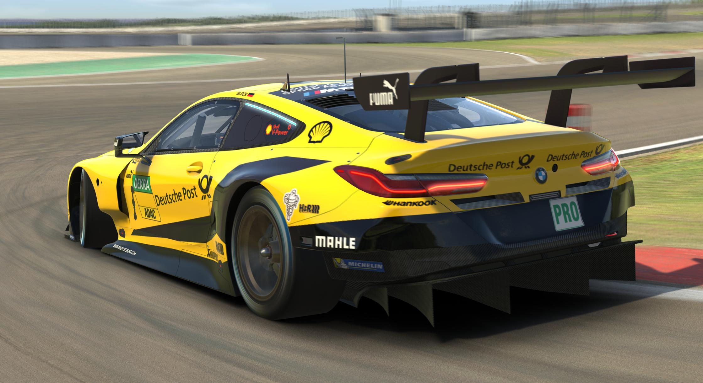 Preview of 2018 Timo Glock Deustche Post DTM livery by Andrew Fawcett