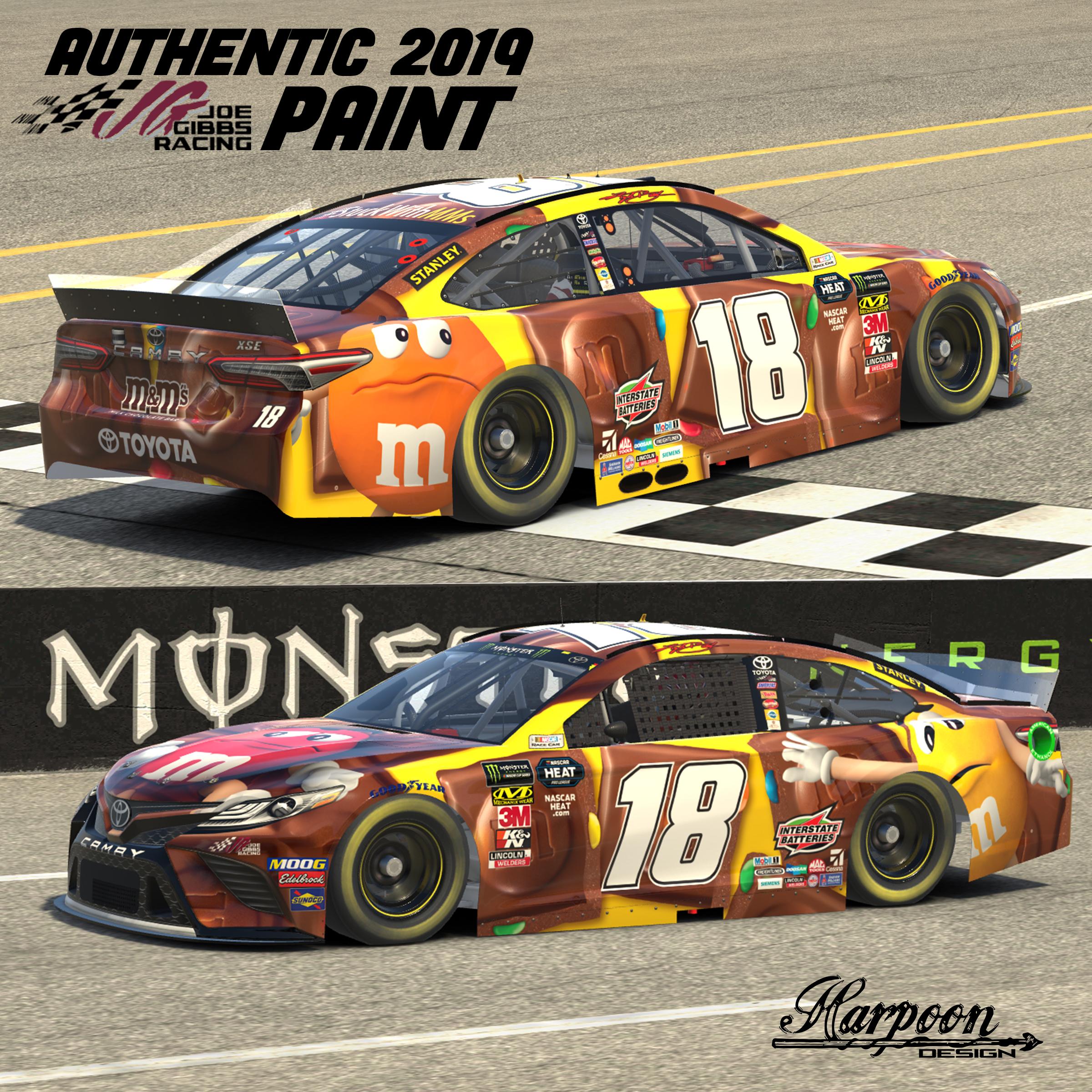 Preview of 2019 JGR Authentic Kyle Busch M&M Bar Camry *Update* by Brantley Roden