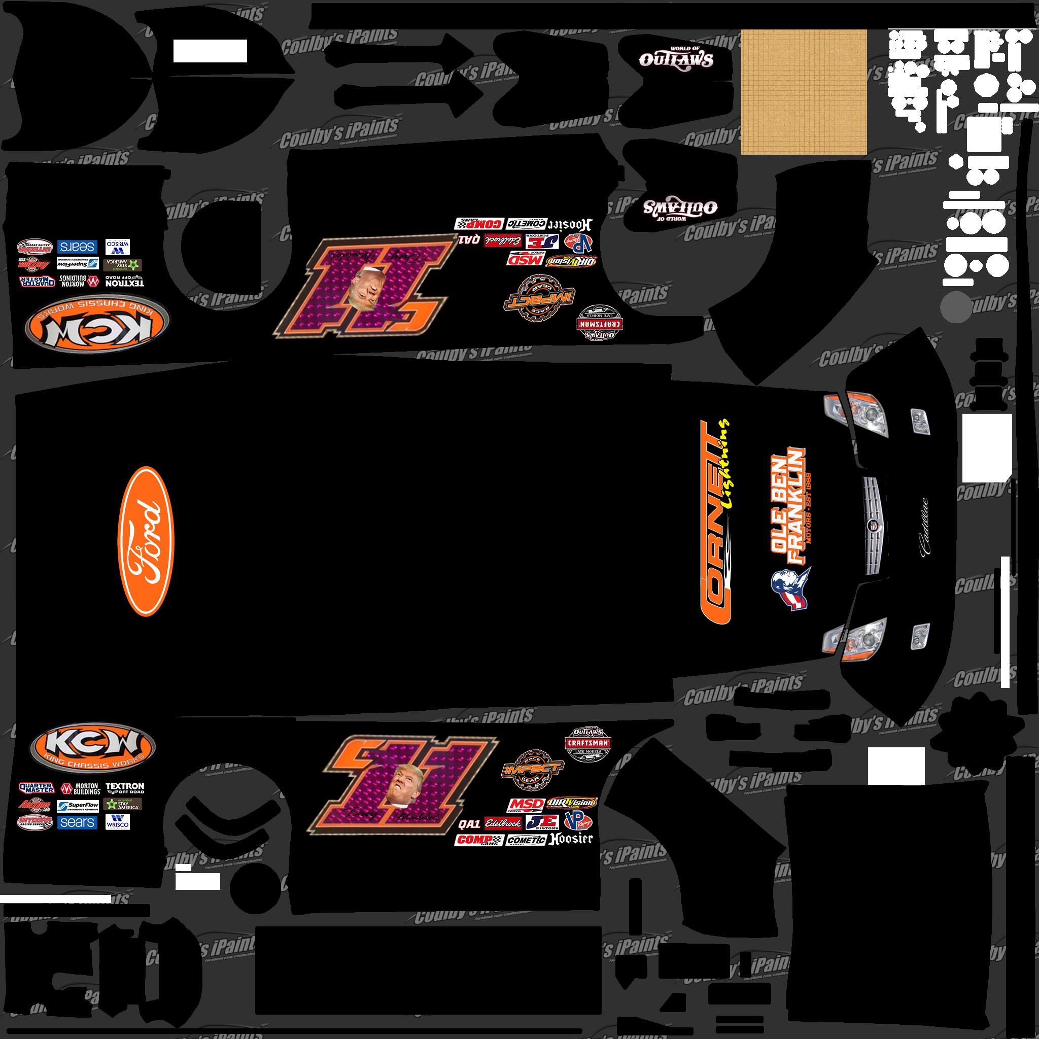 Preview of Dirt Late Model Coulbys iPaints Black clyde stanton car by Drey Maddox
