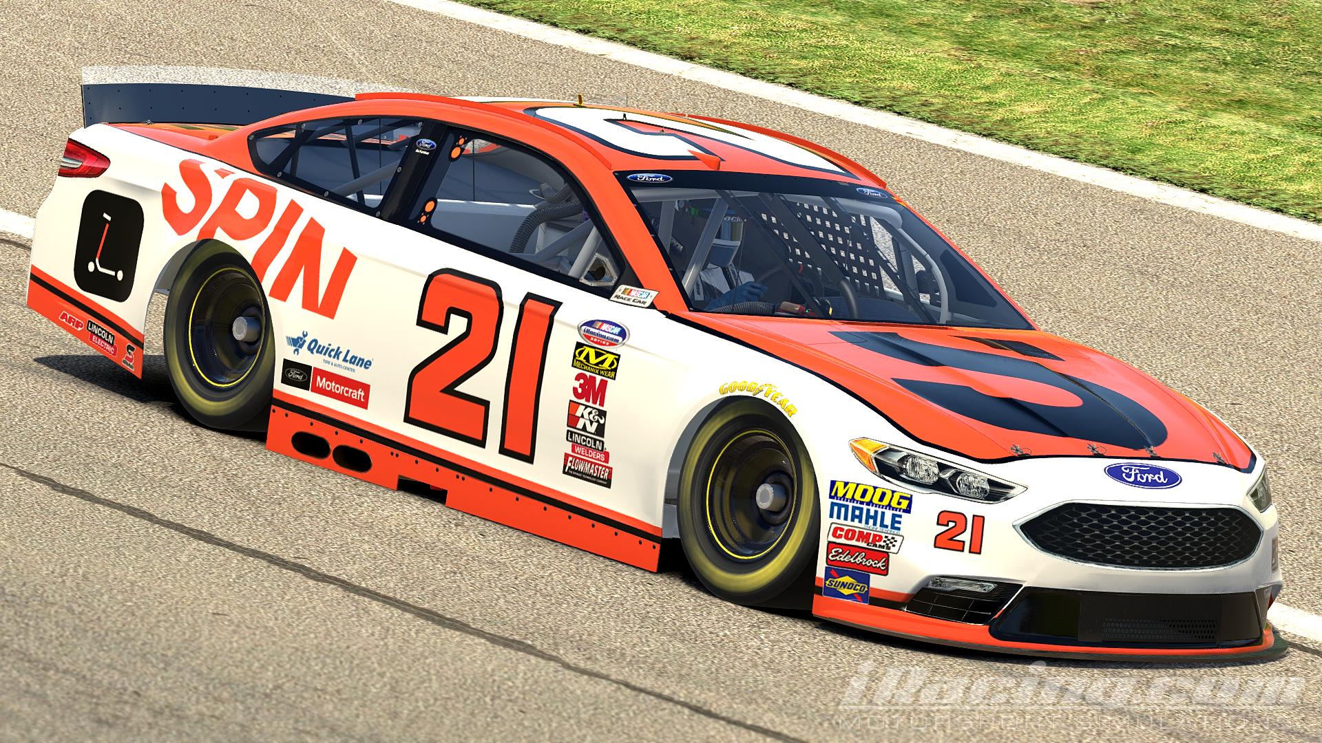 iRacing Peak Series - Wood Brothers Gaming - Spin Scooters White