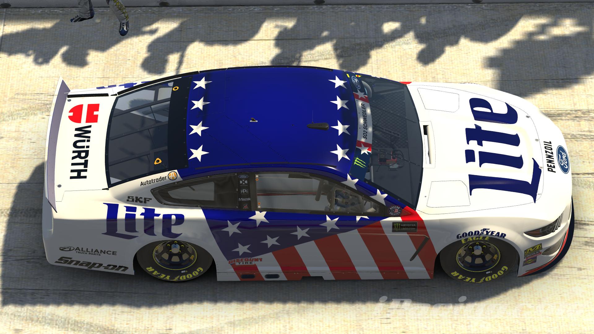 Preview of CUP #2 Brad Keselowski Miller Lite Patriotic 2019 by Udo Washeim