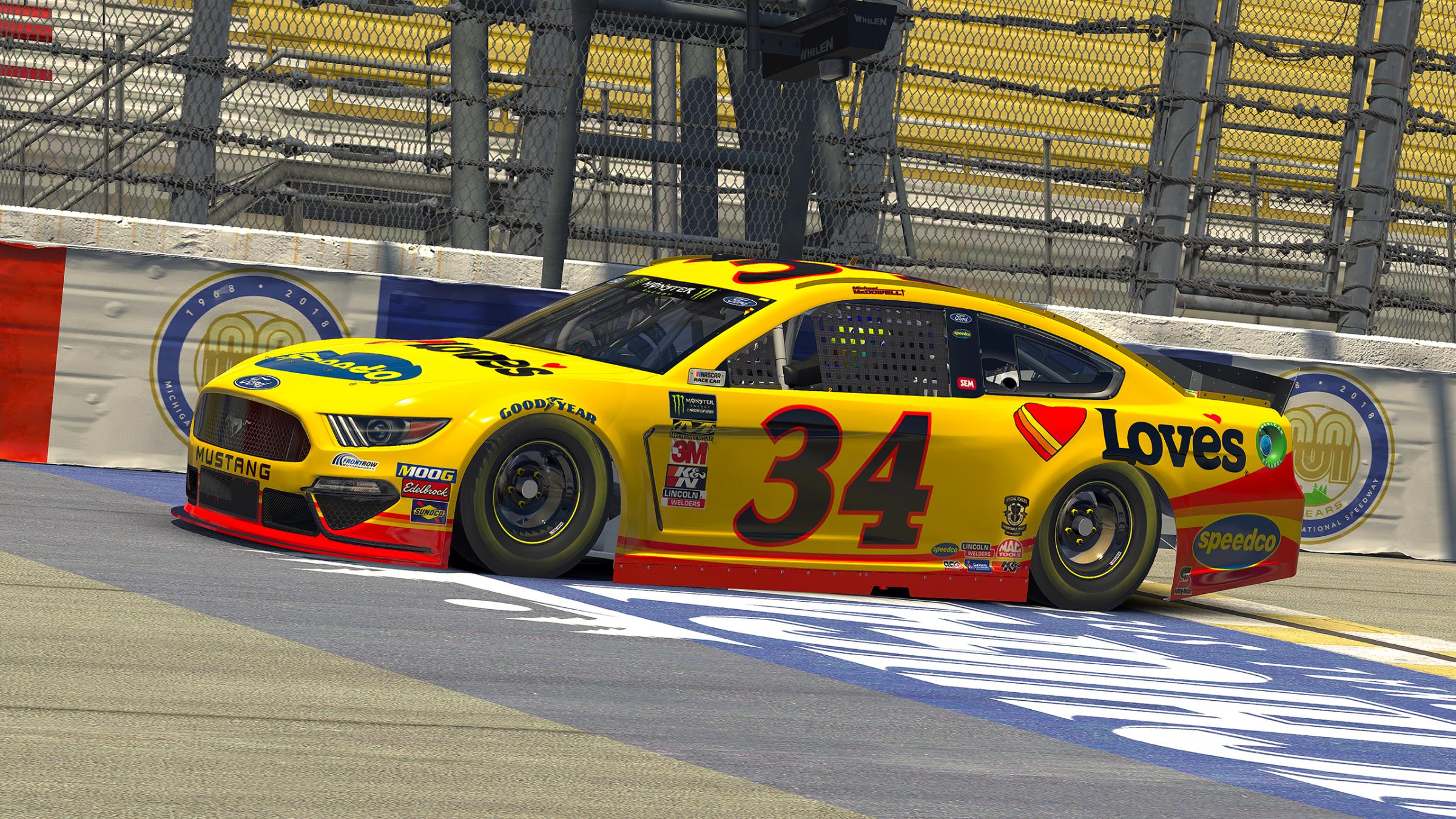 Preview of Michael McDowell #34 Loves / Speedco Ford Mustang (No Numbers) by Michael Peters