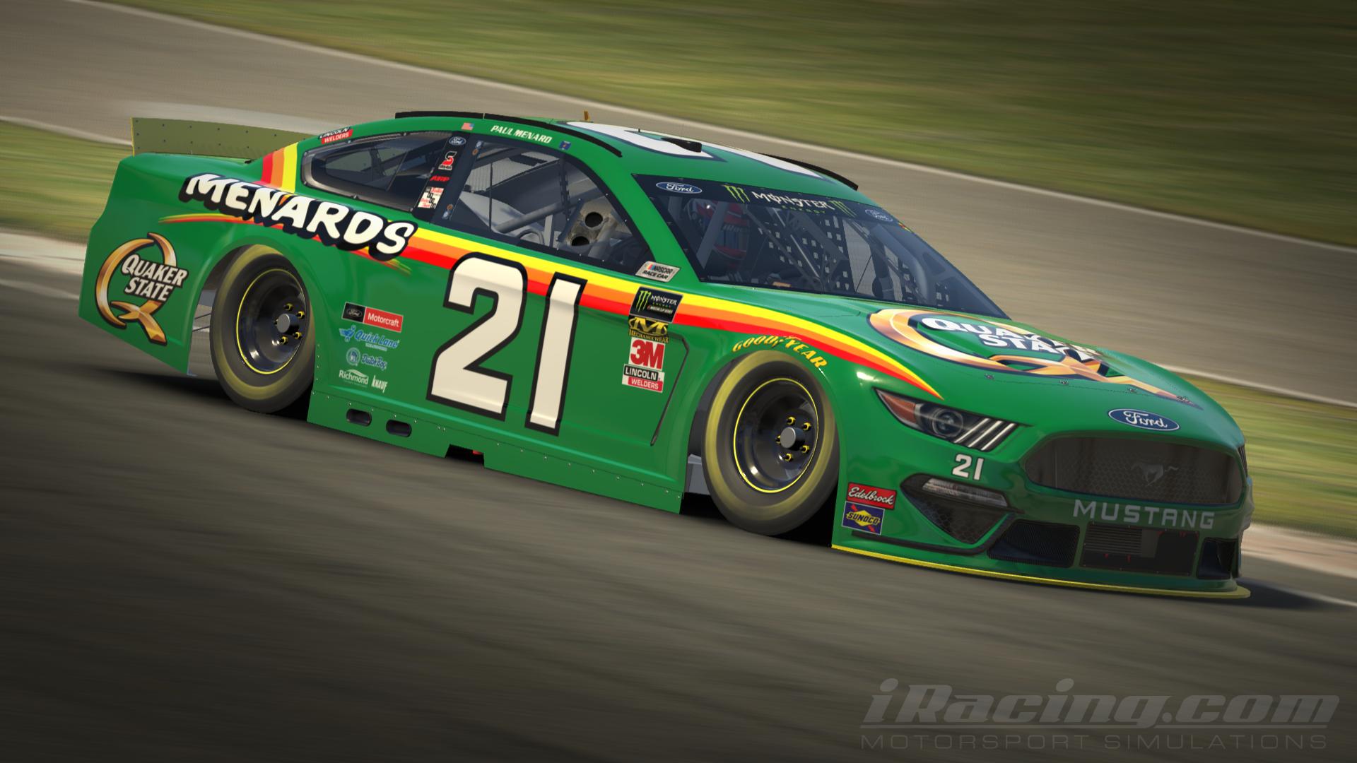Preview of 2019 Paul Menard - Quaker State/Menards Throwback Fictional Custom Number by Warren R.