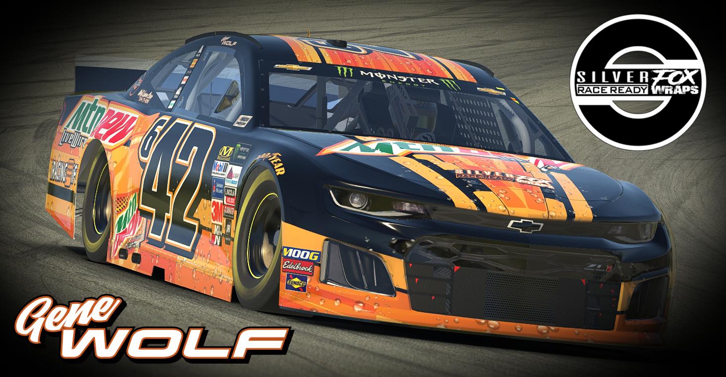 View of Wolf Racing! #642 LiveWire Cup Car by Gene Wolf - Trading Paints