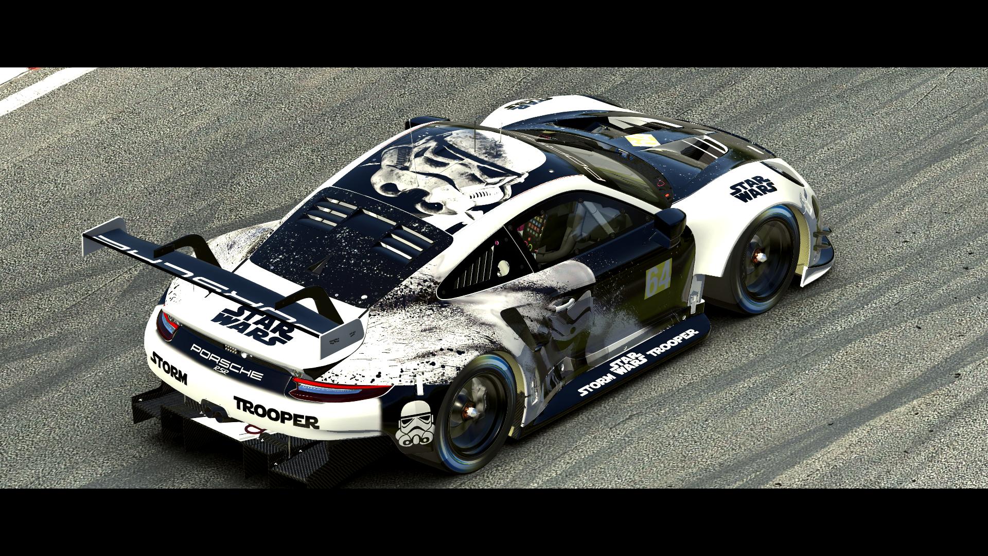 Porsche 911 RSR Storm Trooper Star Wars by Naima Balboul - Trading Paints