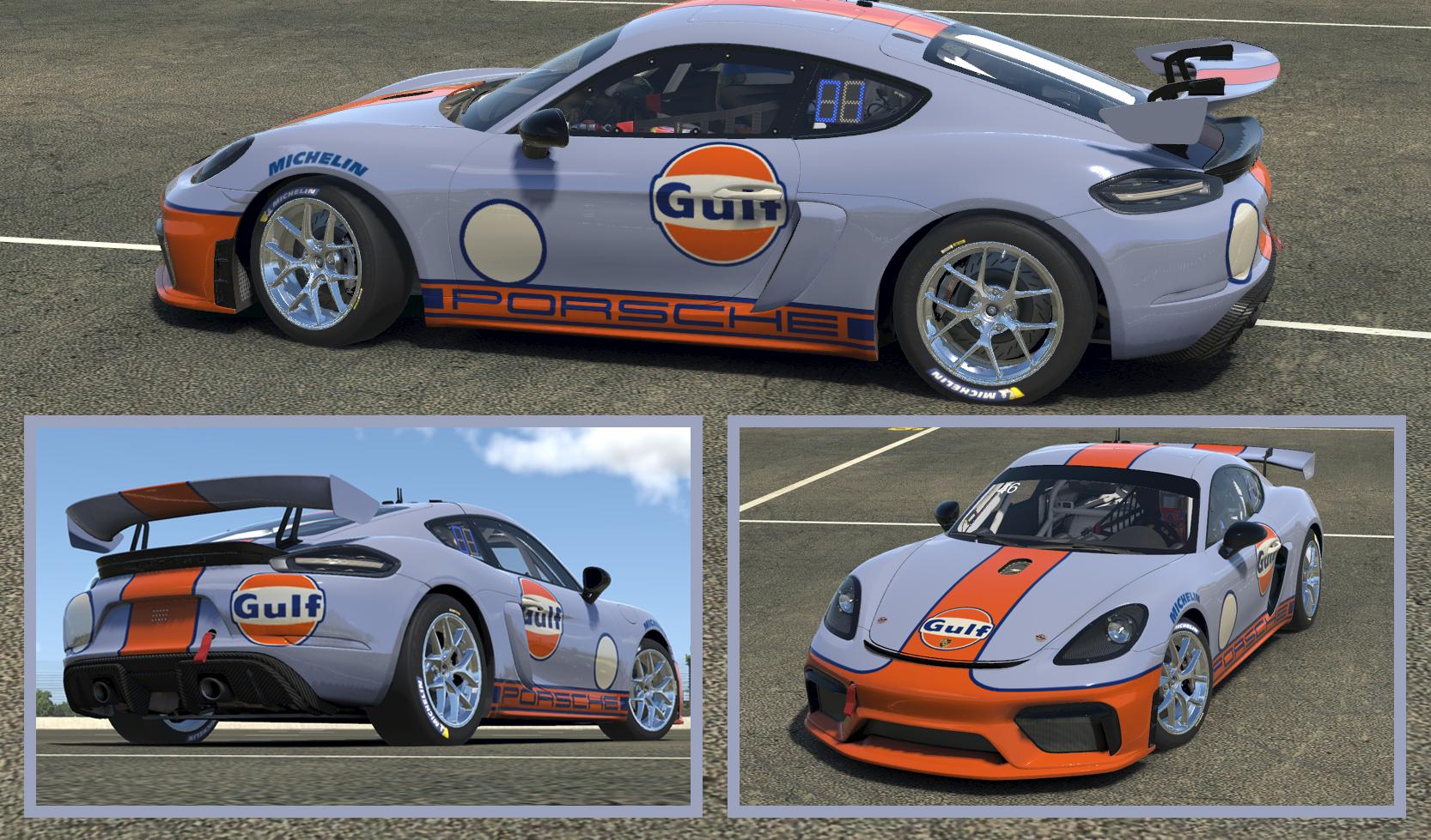Preview of Porsche 718 GT4 Gulf by Clyde Coman