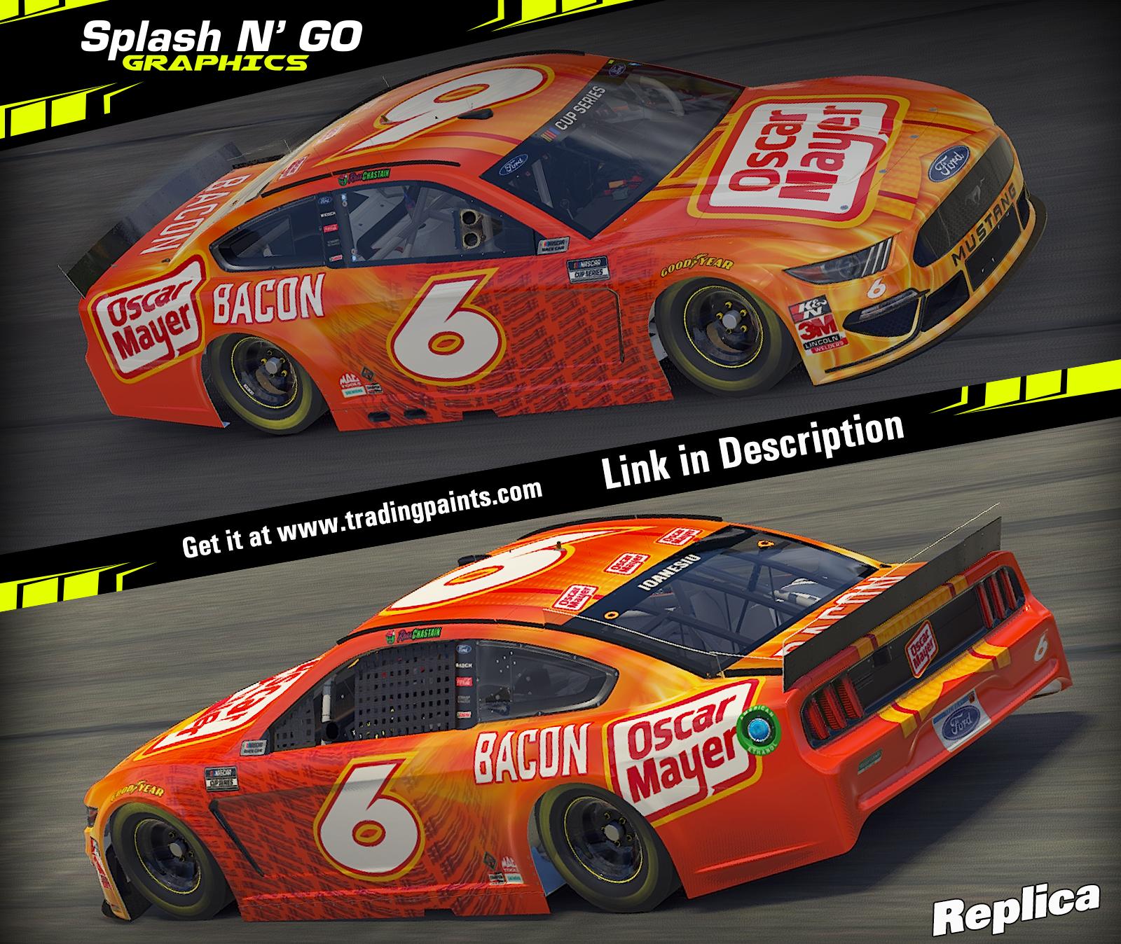 Preview of Ross Chastain eNascar Pro Invitational Oscar Mayer Bacon Mustang #6 by Cosmin I.