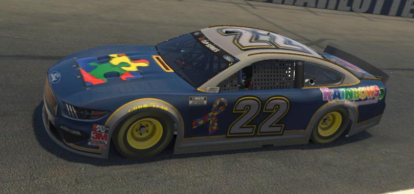 Preview of BBR Autism Awareness Ford Mustang w/o number by Gene Calhoun III
