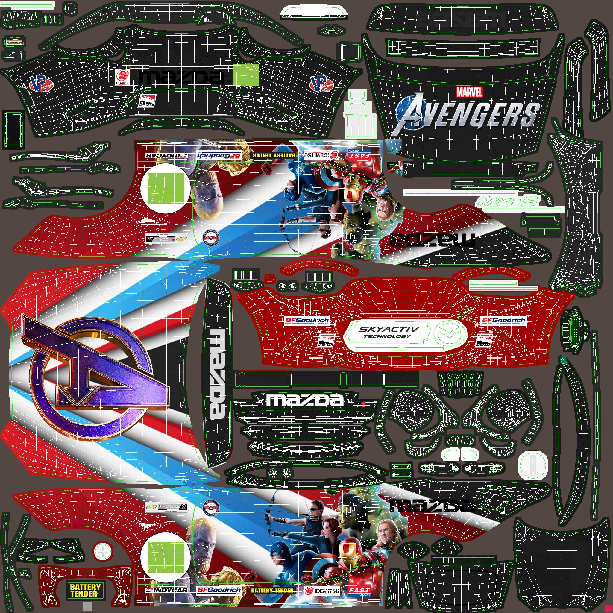 Preview of Mazda MX5 2016 Avengers by Nickolas Almeida