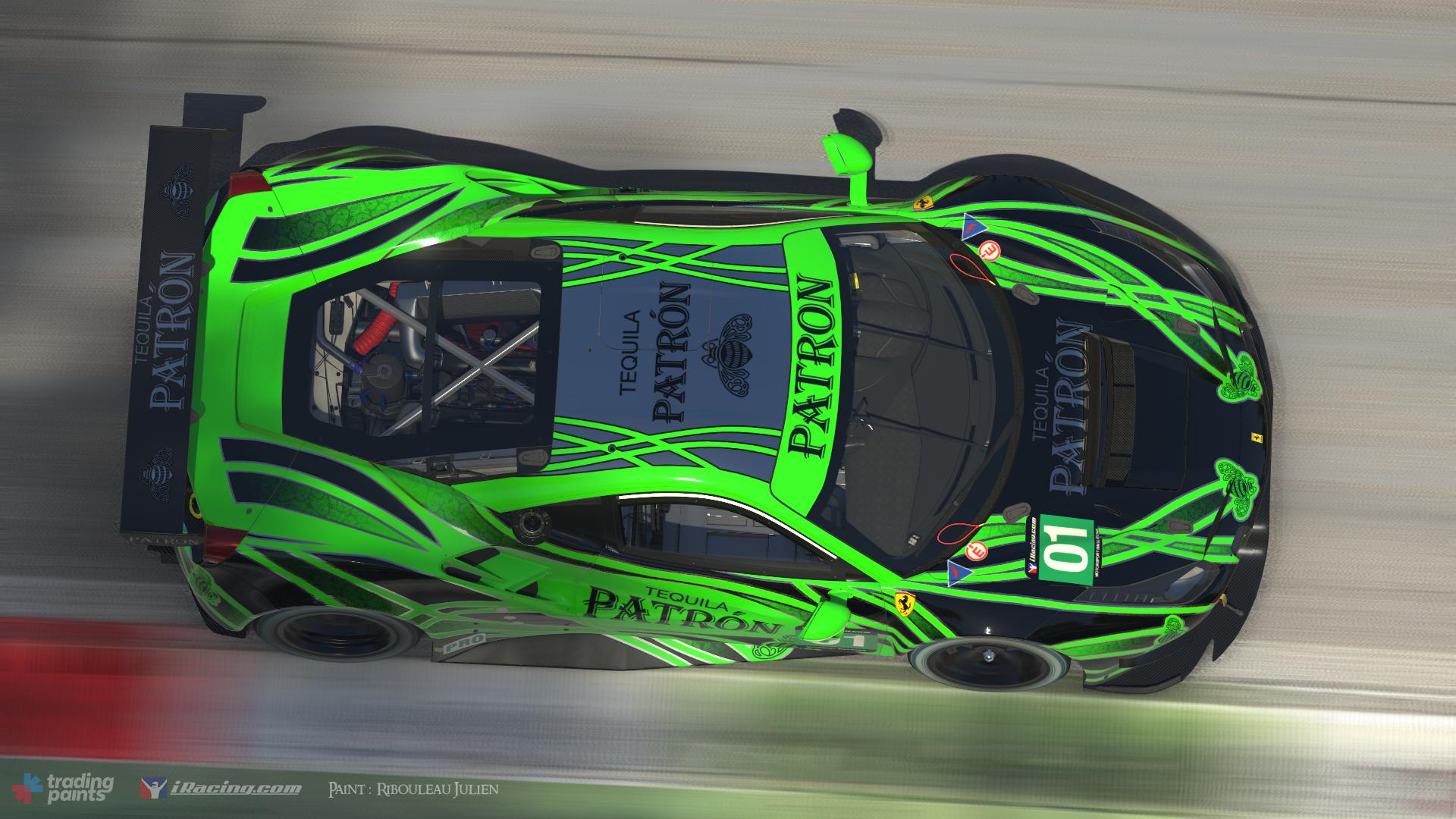 Preview of GTE- ESM 2011/2012 Tequila Patron livery - Green Banner by Julien Ribouleau