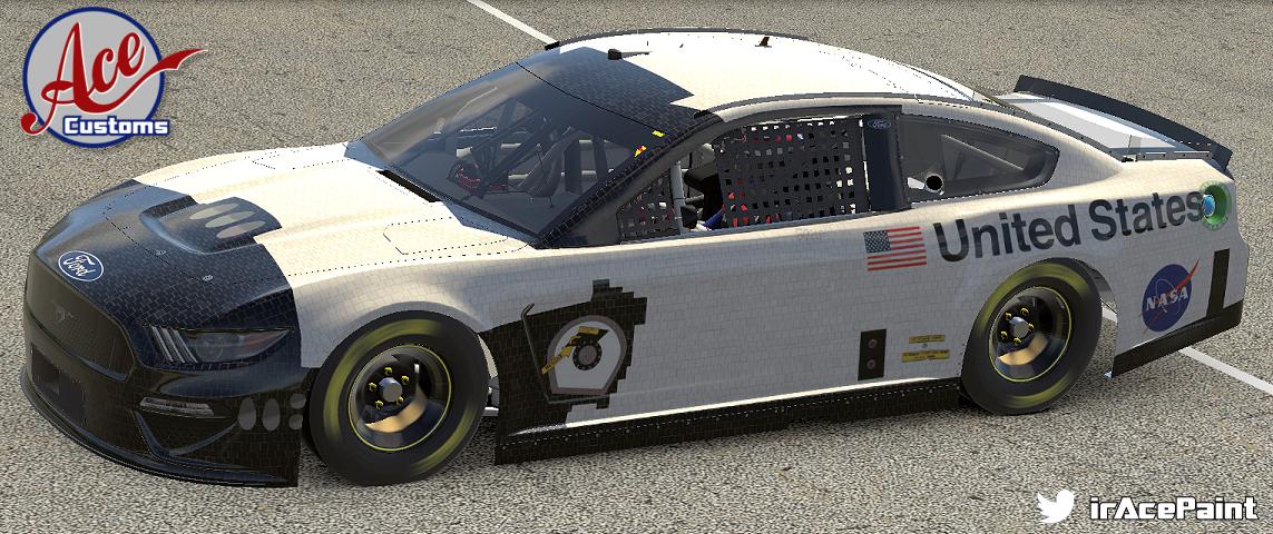 Preview of #000 - NASA - Space Shuttle Paint - Ford Mustang - United States - Custom by Ace Threwid