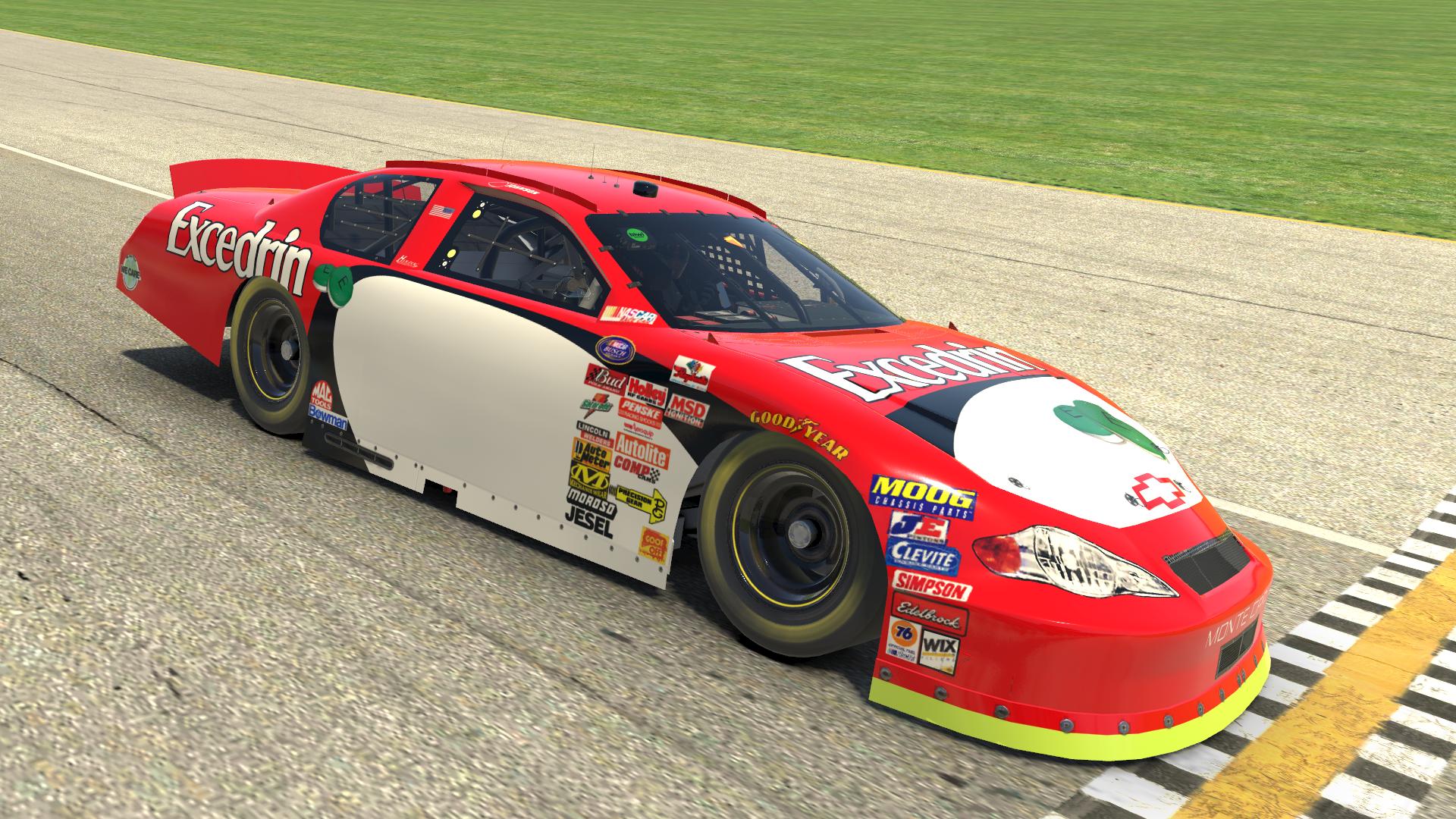 Preview of 2001 #92 Jimmie Johnson Excedrin Chevrolet Monte Carlo No Numbers by Marshall Newton