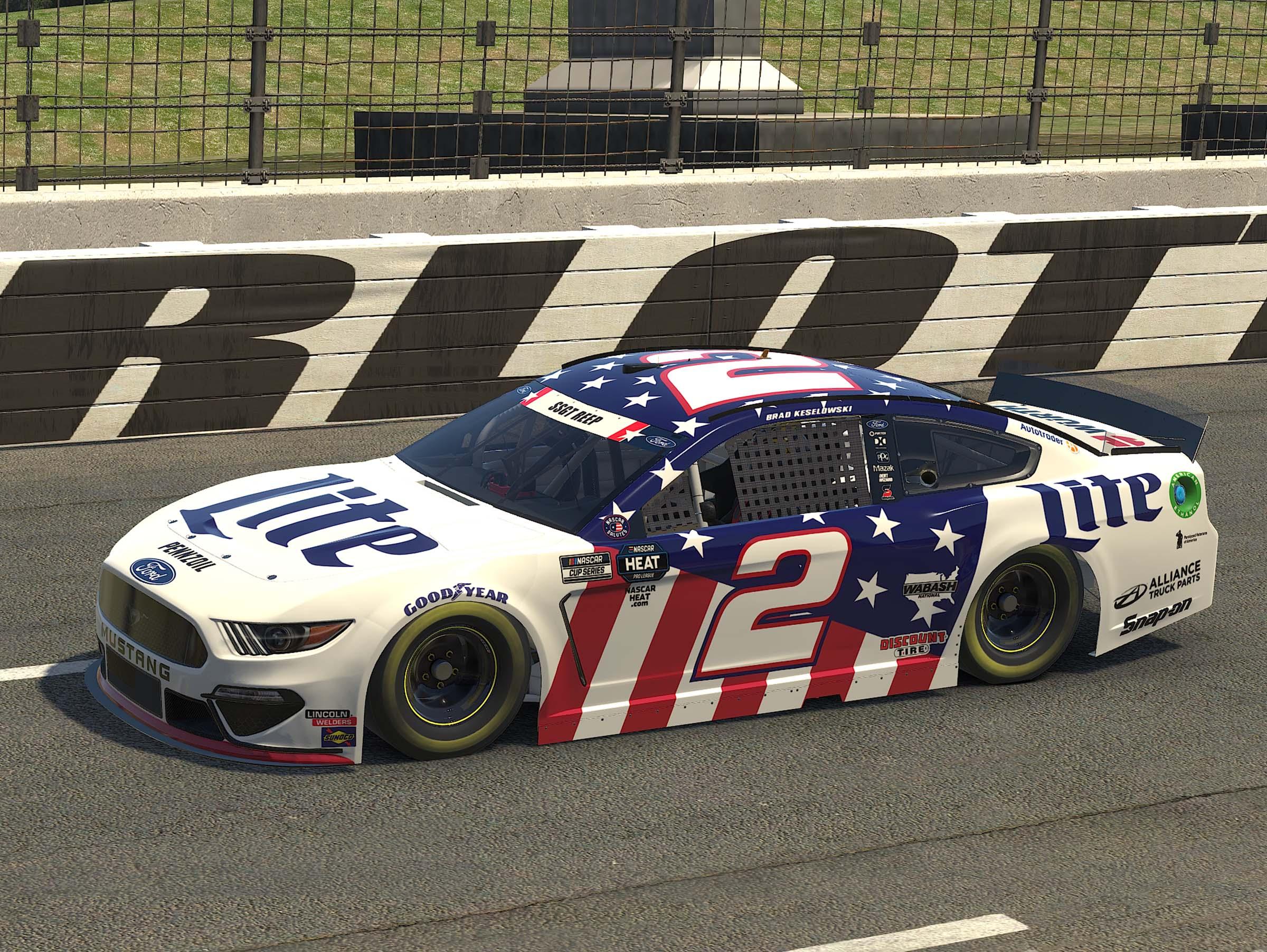 Preview of 2020 Brad Keselowski Miller Lite RWB Mustang by Brantley Roden