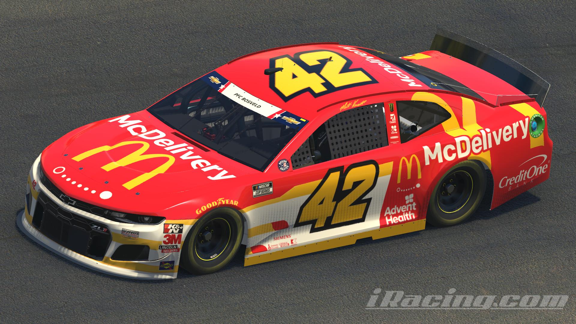 Matt Kenseth McDonalds 2020 Charlotte Number by Dylan Holland