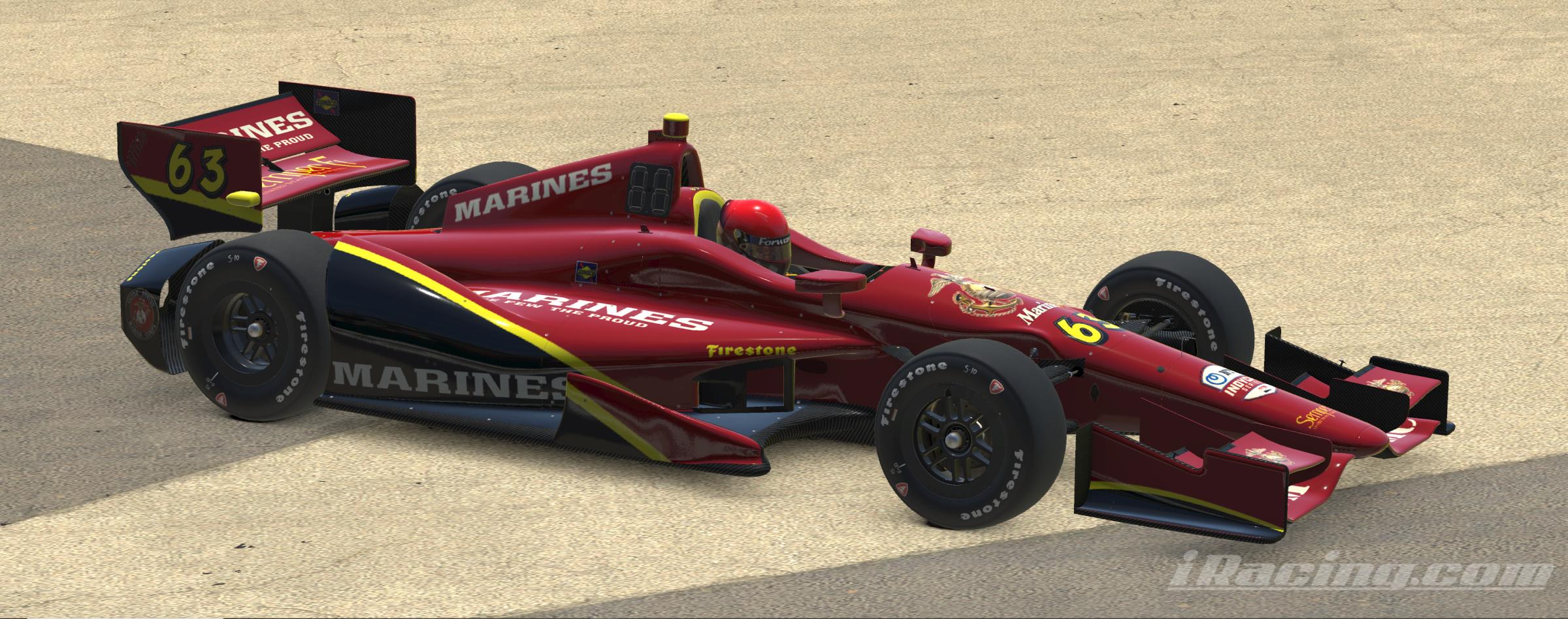 US Marines IndyCar Red by John Rubino - Trading Paints