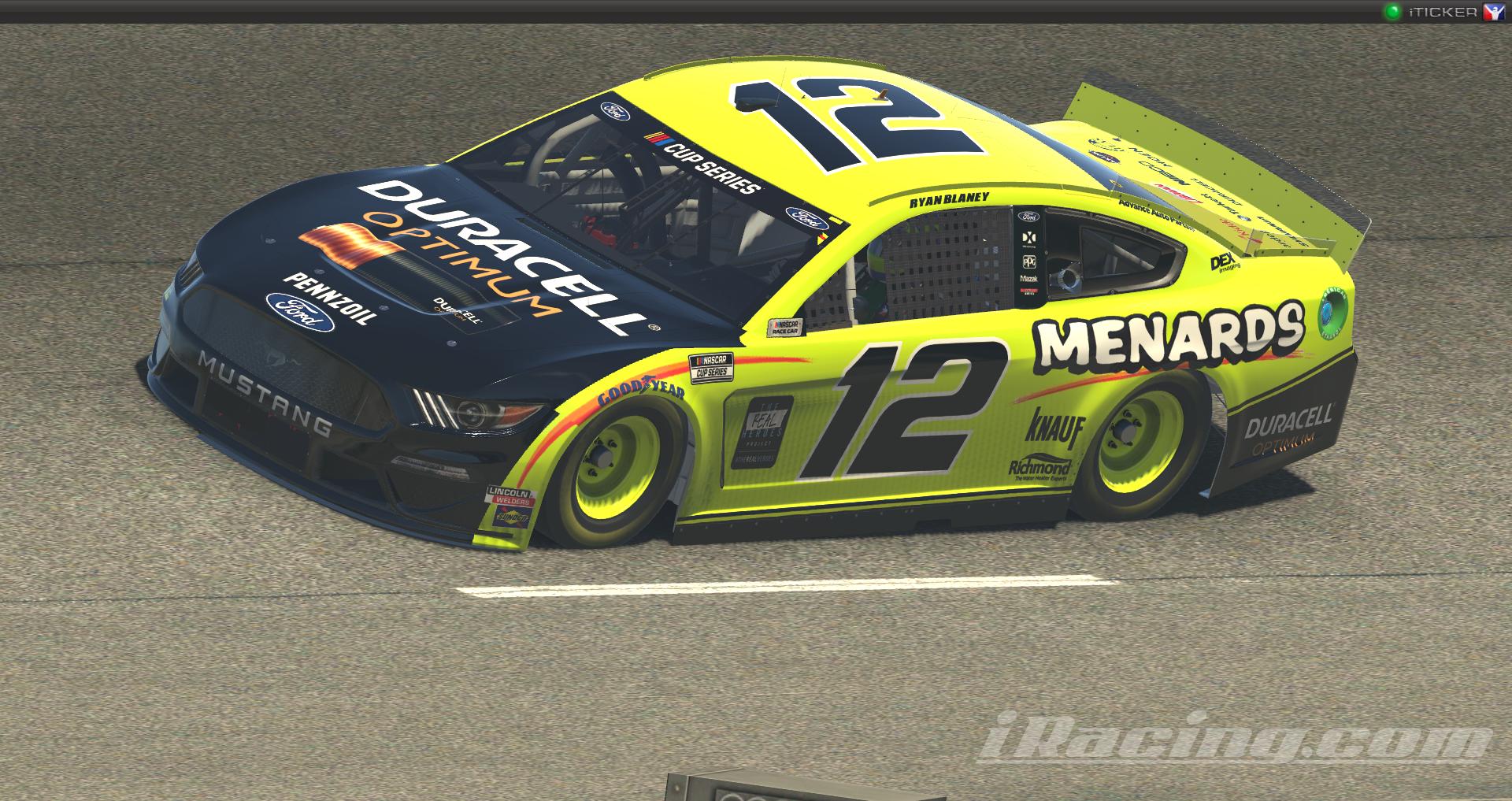 Preview of Ryan Blaney #12 Duracell/Menards 2020 NASCAR Cup Series by Ryan Broderick