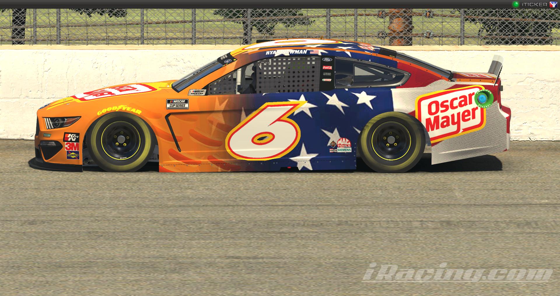 Preview of Ryan Newman #6 Oscar Mayer USA 2020 NASCAR Cup Series by Ryan Broderick