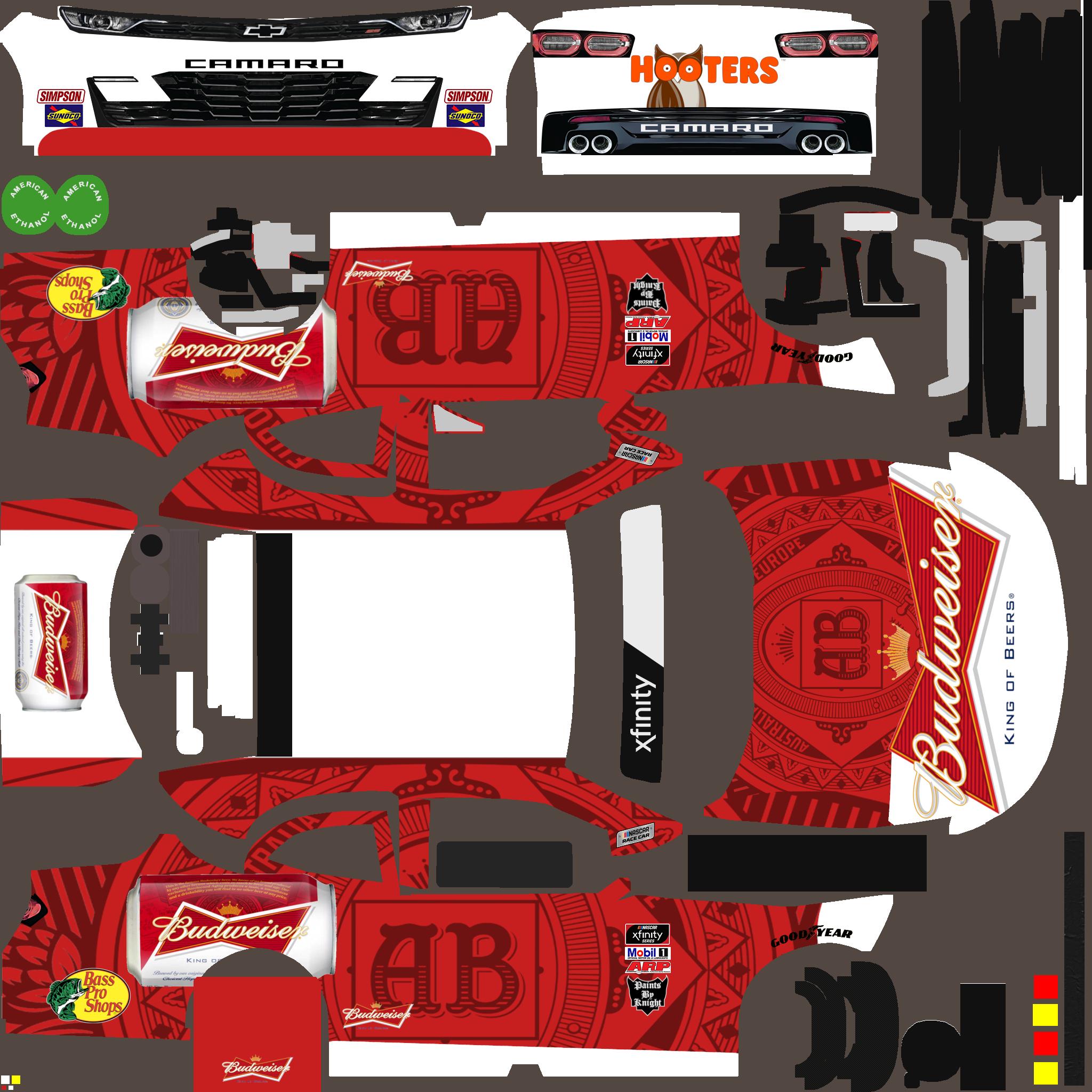 Preview of Dean Brumett Budweiser Xfiniti Camaro by Ashton Knight