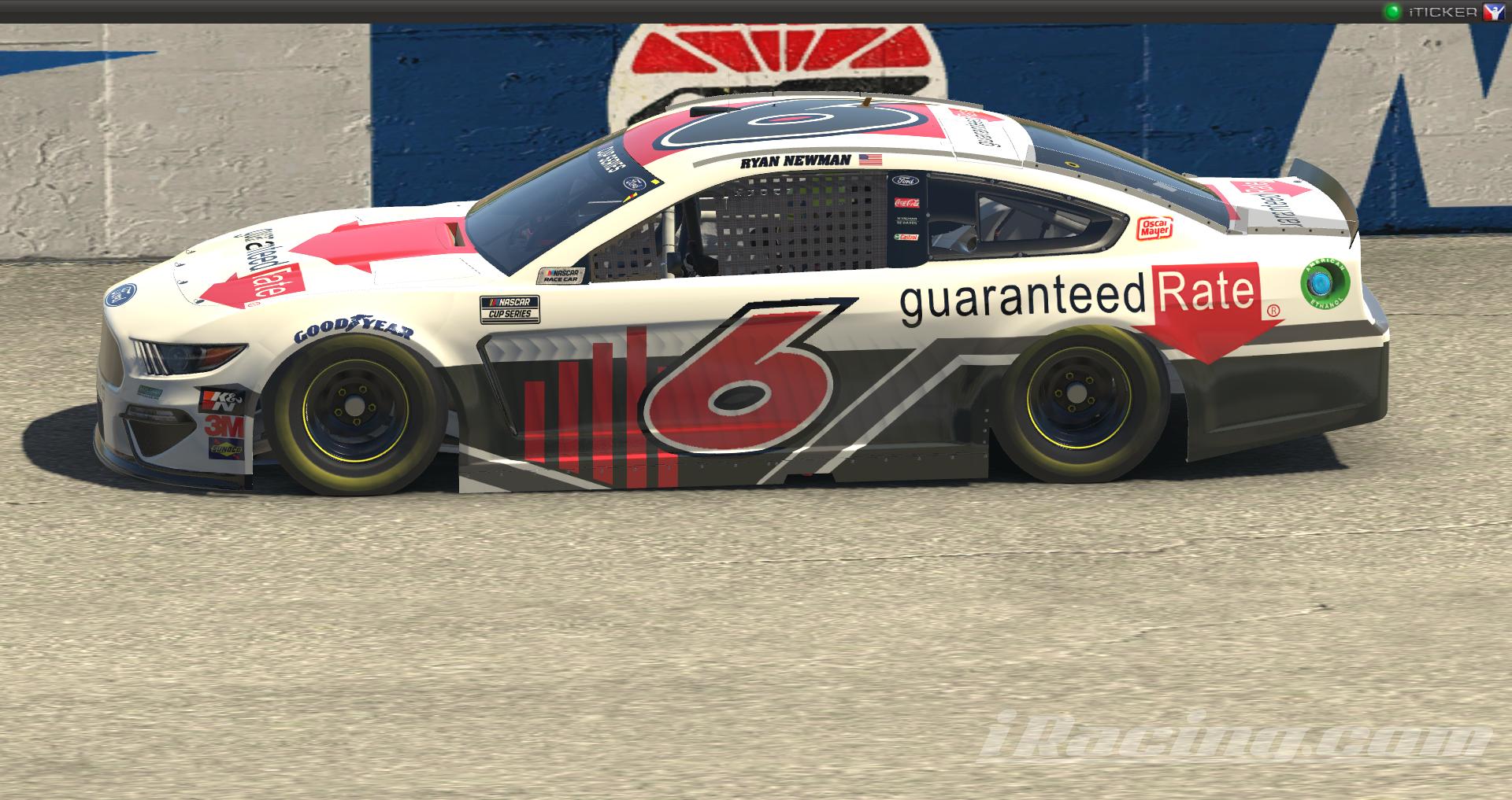 Preview of Ryan Newman #6 Guaranteed Rate 2020 NASCAR Cup Series With Custom Number by Ryan Broderick