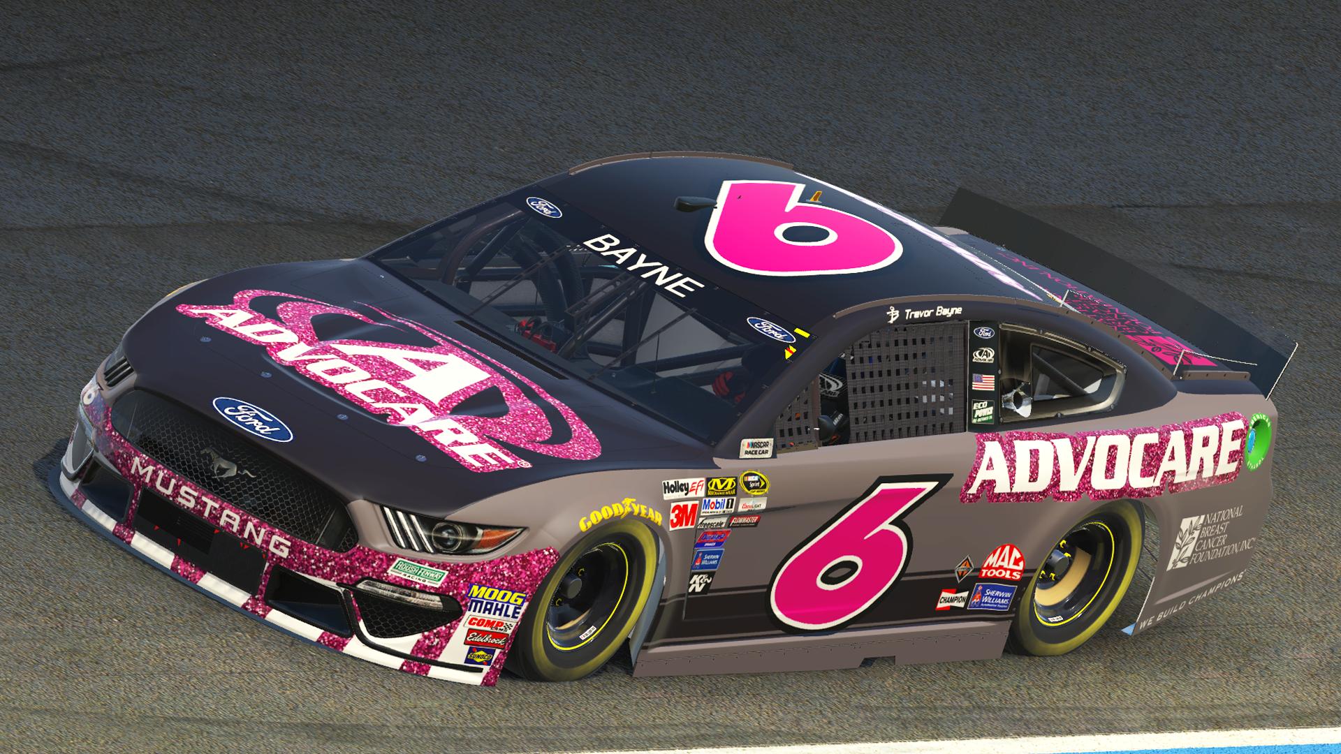 Preview of 2015 Trevor Bayne #6 Pink AdvoCare Mustang by Scott A Sullivan