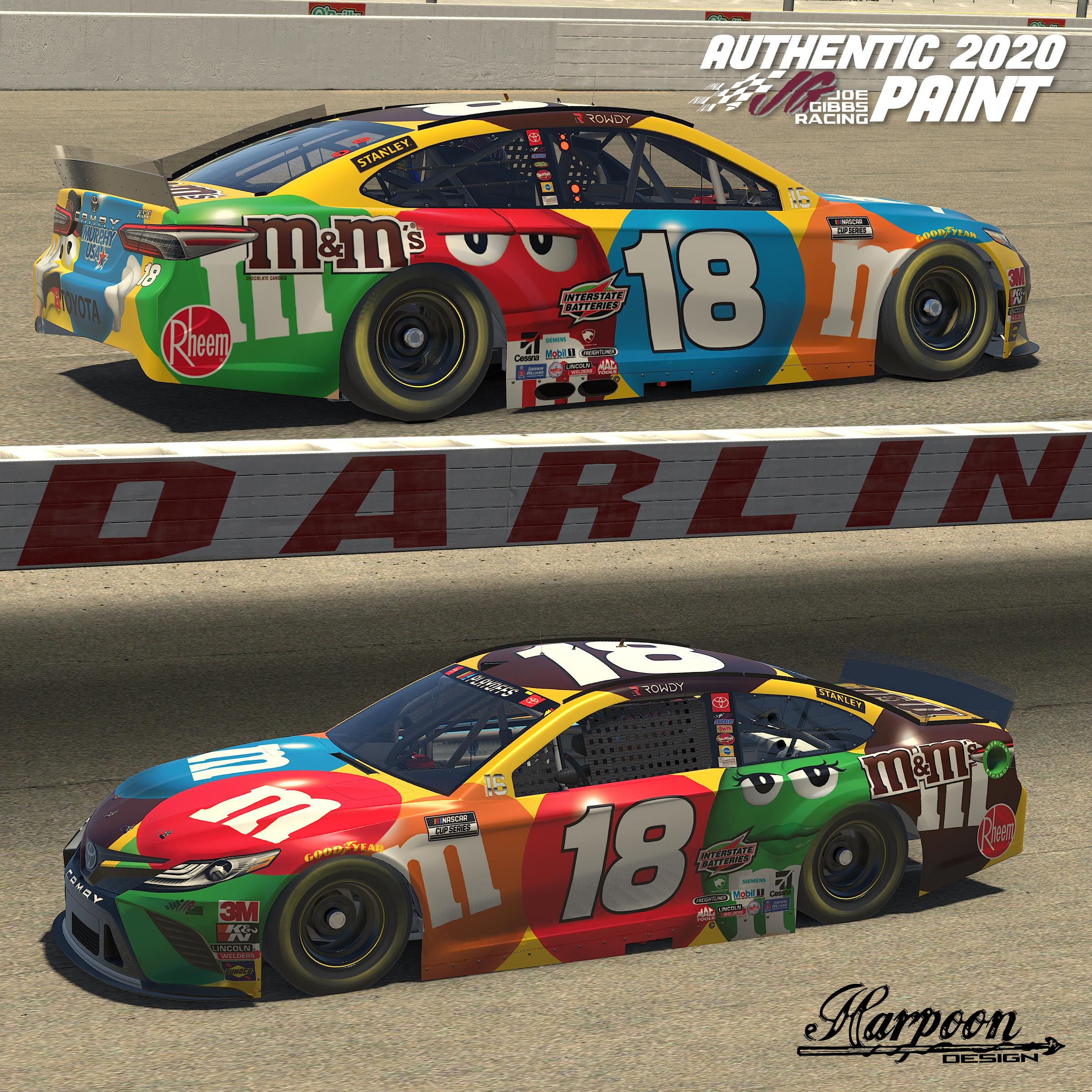 Preview of 2020 Kyle Busch M&M Throwback Camry by Brantley Roden