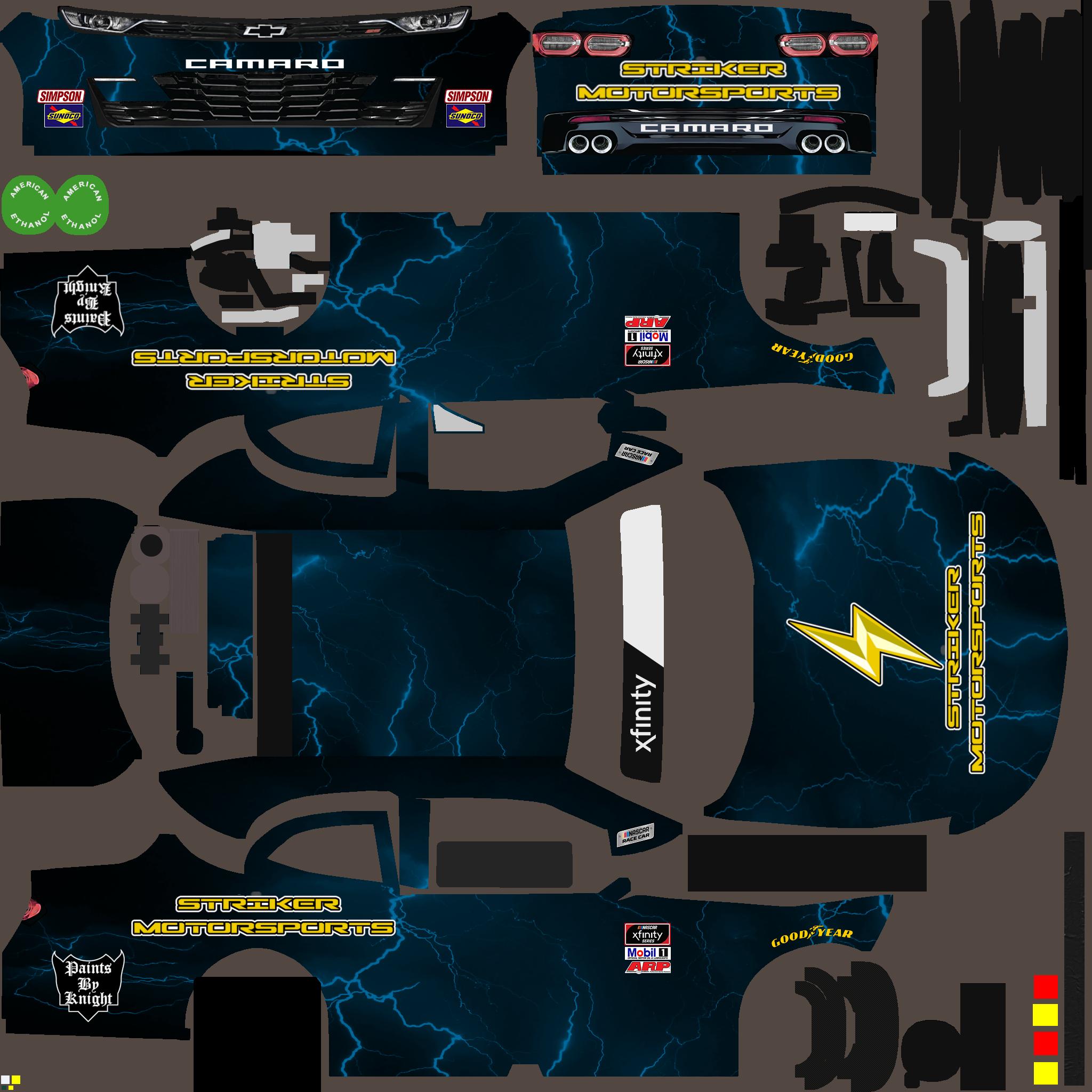 Preview of STRIKER MOTORSPORTS DARK BLUE XFINITY CAMARO by Ashton Knight