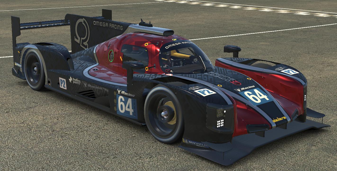 Red Omega Racing Red Black Omega Racing Dallara P217 LMP2 by Adnan A. - Trading Paints
