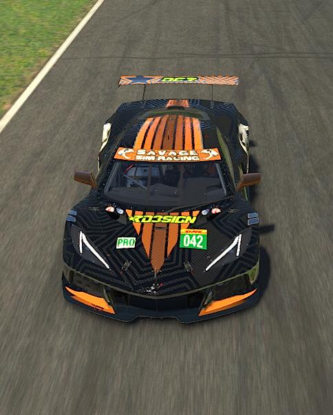 Sim Racer Painter Example Team Paint - Savage Sim Racing by Wayne Bennett - Trading Paints