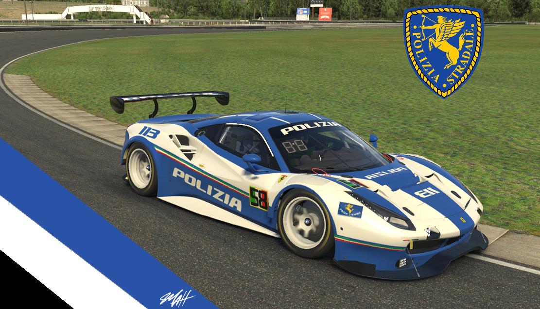 Preview of Polizia Stradale Ferrari 488 GT3 by Matt Tomelleri