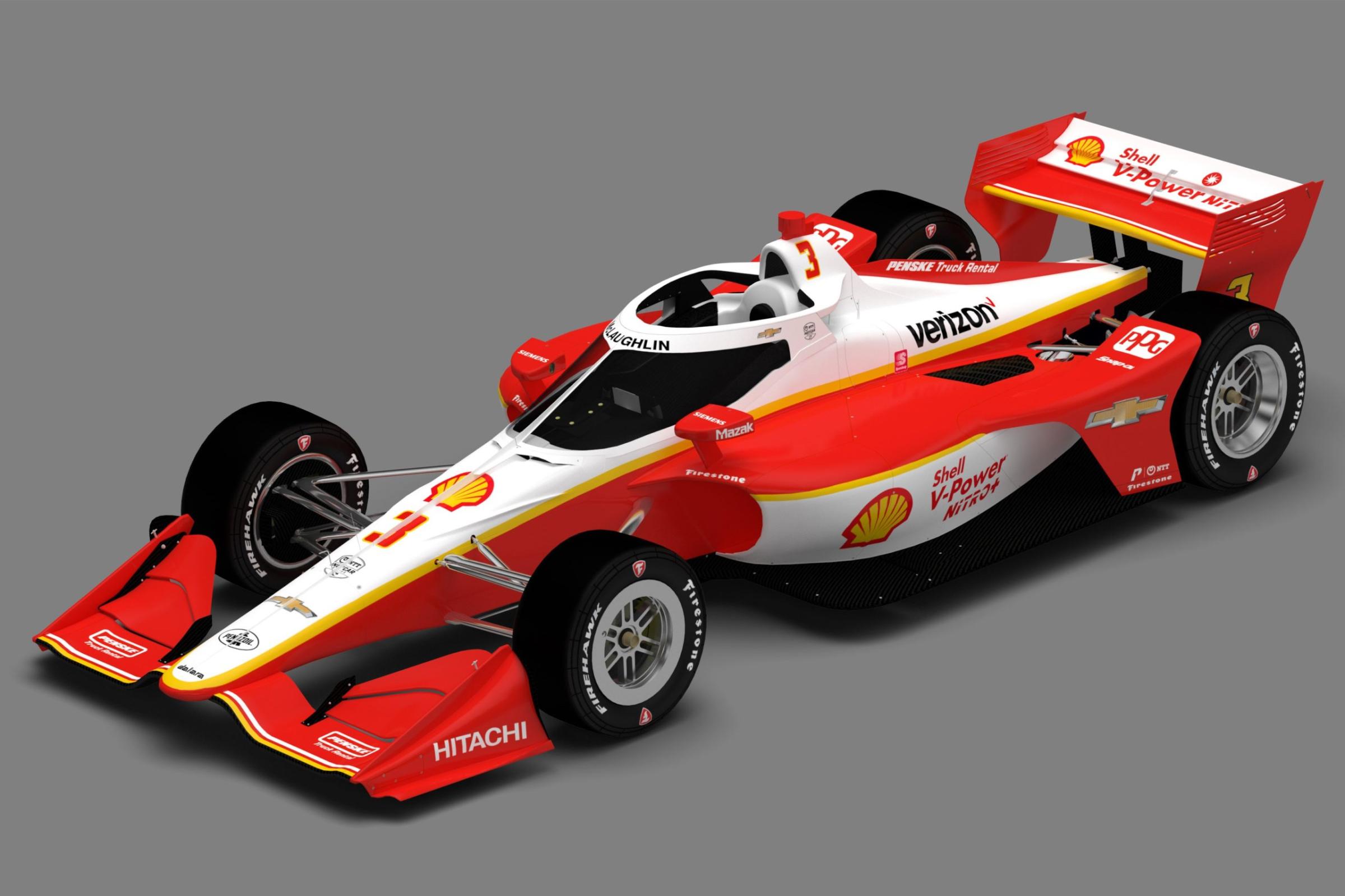 Preview of Scott McLaughlin #3 Shell V-Power 2020 NTT Data Indycar Series With Custom Number by Ryan Broderick