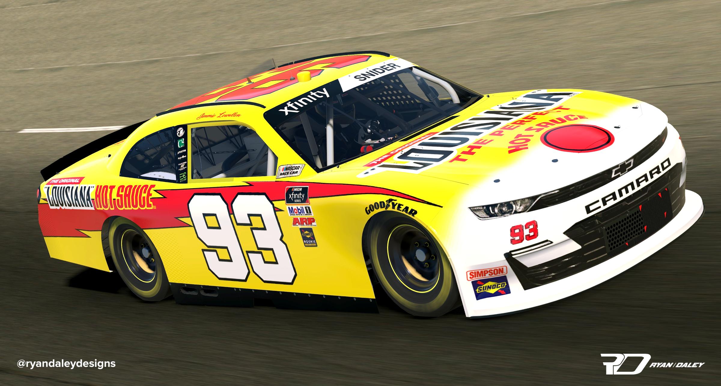 Preview of Official 2020 #93 Myatt Snider Throwback Xfinity No Numbers by Ryan Daley