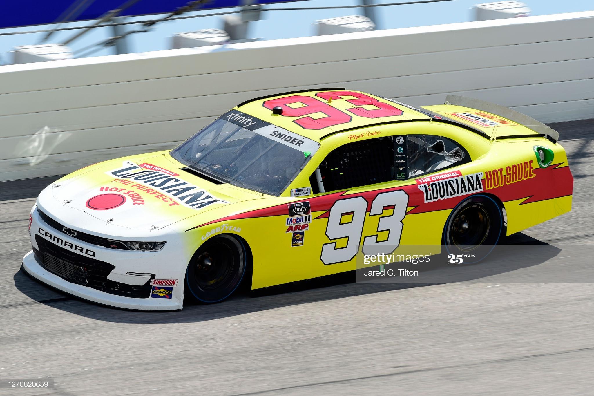 Preview of Official 2020 #93 Myatt Snider Throwback Xfinity No Numbers by Ryan Daley