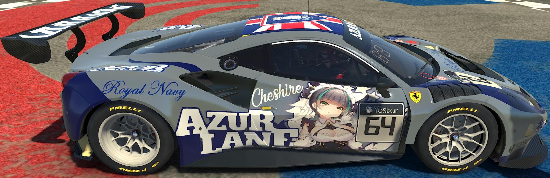 Preview of Azur Lane Cheshire 488 GT3 by Brandon Dollar