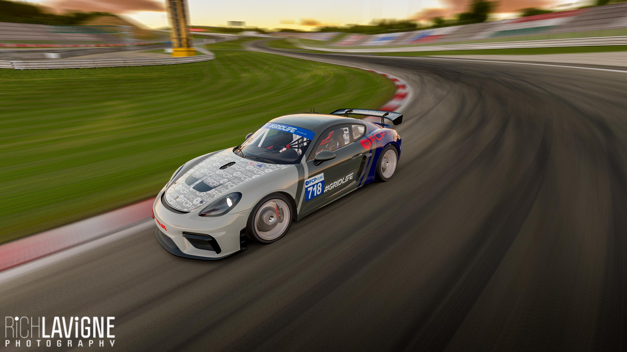Preview of GridLife FCPEuro Cayman GT4 - grey blue color way by Richard Lavigne