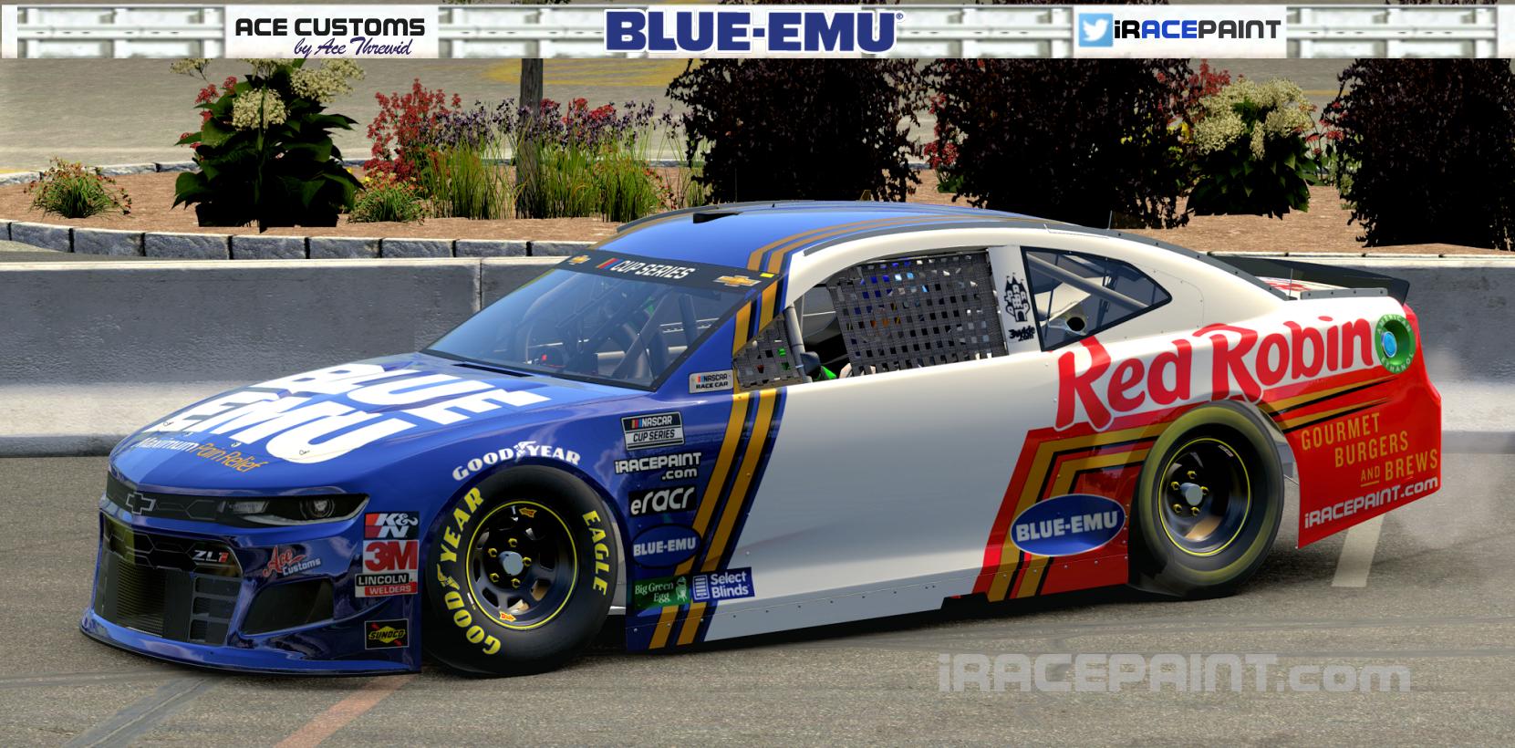 Preview of [GEN] Red Robin / Blue-Emu Maximum Pain Relief Chevy - Striped Design by Ace Threwid