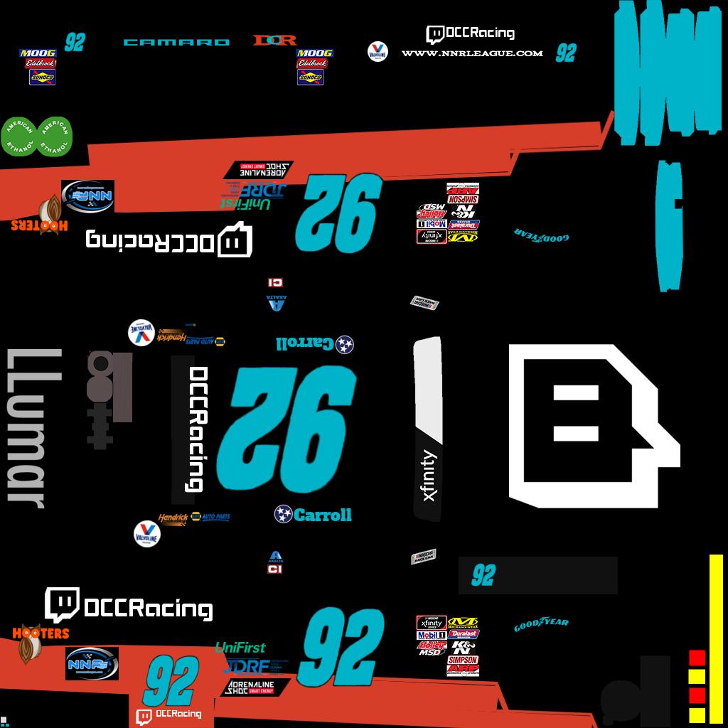 Preview of Black DCCRacing Xfinity Car by Dustin C Carroll