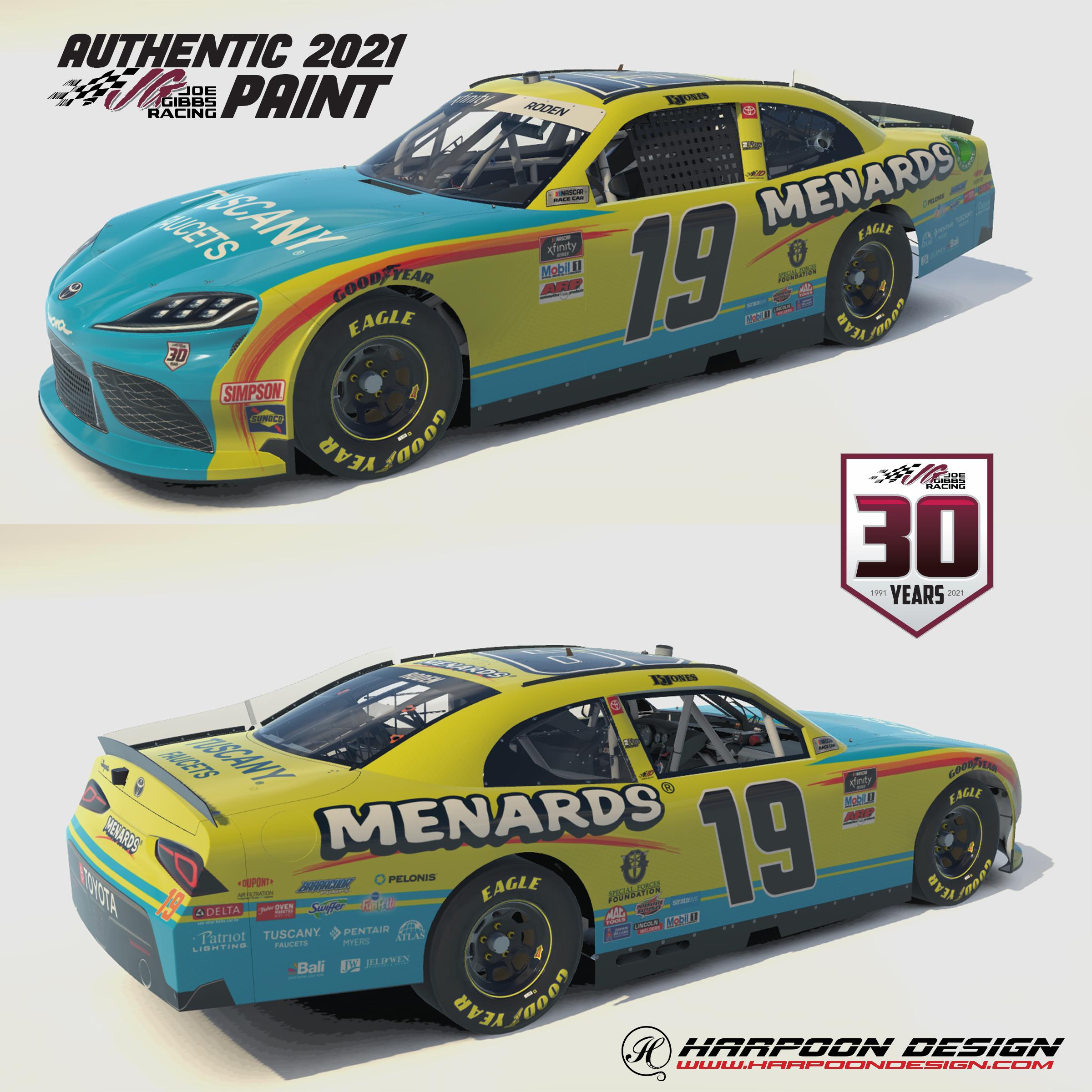 Preview of 2021 Brandon Jones Menards Tuscany Supra No Num by Brantley Roden