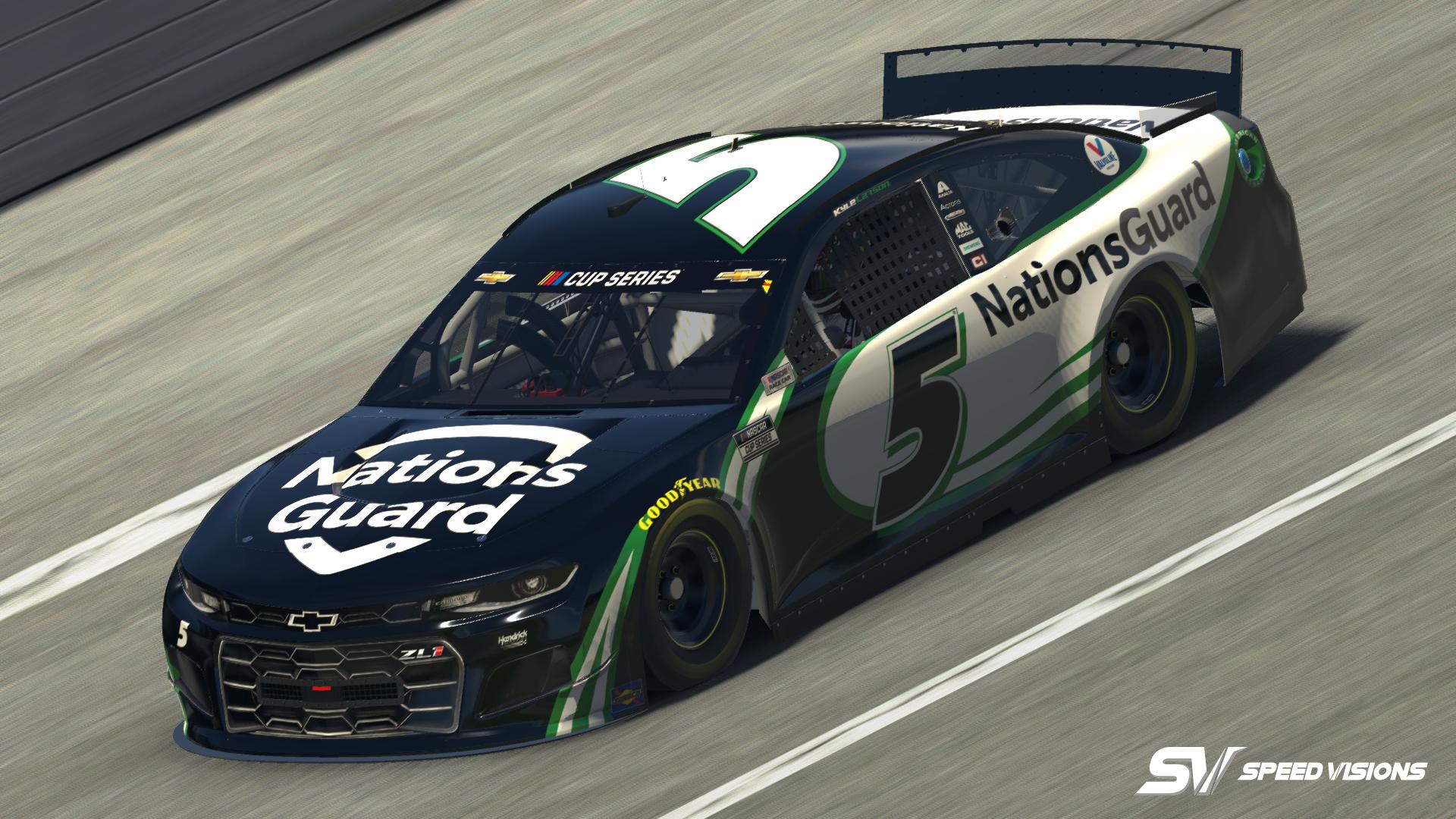 Preview of Kyle Larson 2021 Nations Guard Chevrolet Camaro (Custom Numbers) by Jonathan Palmieri