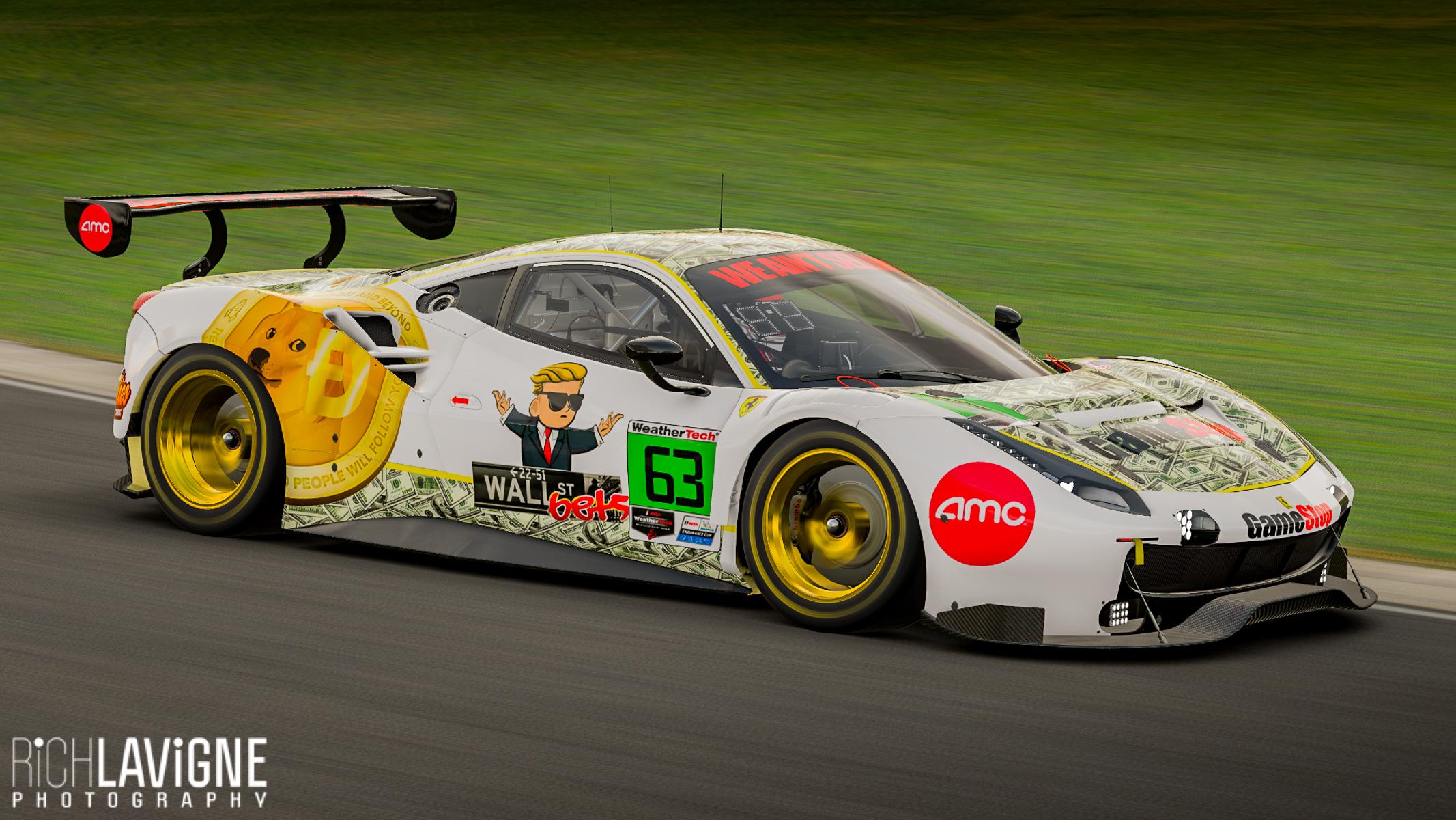 Wall Street Bets GameStop 488 GT3 by Richard Lavigne - Trading Paints