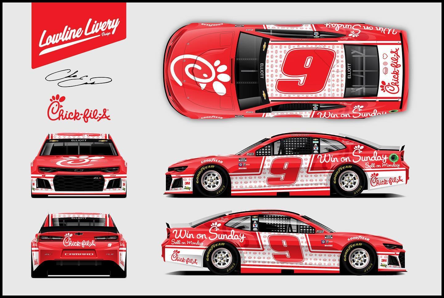 Preview of Chase Elliott Chick-Fil-A Chevrolet Camaro by Joe Sanchez