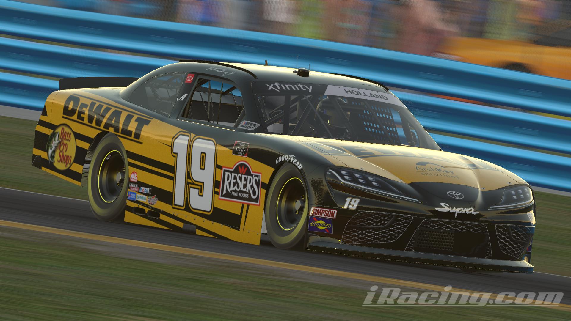 Voiture NASCAR Martin Truex Jr. #19 DeWalt 2021 - Échelle 1/64 - Joe Gibbs Racing Toyota Camry - Lionel Neuf