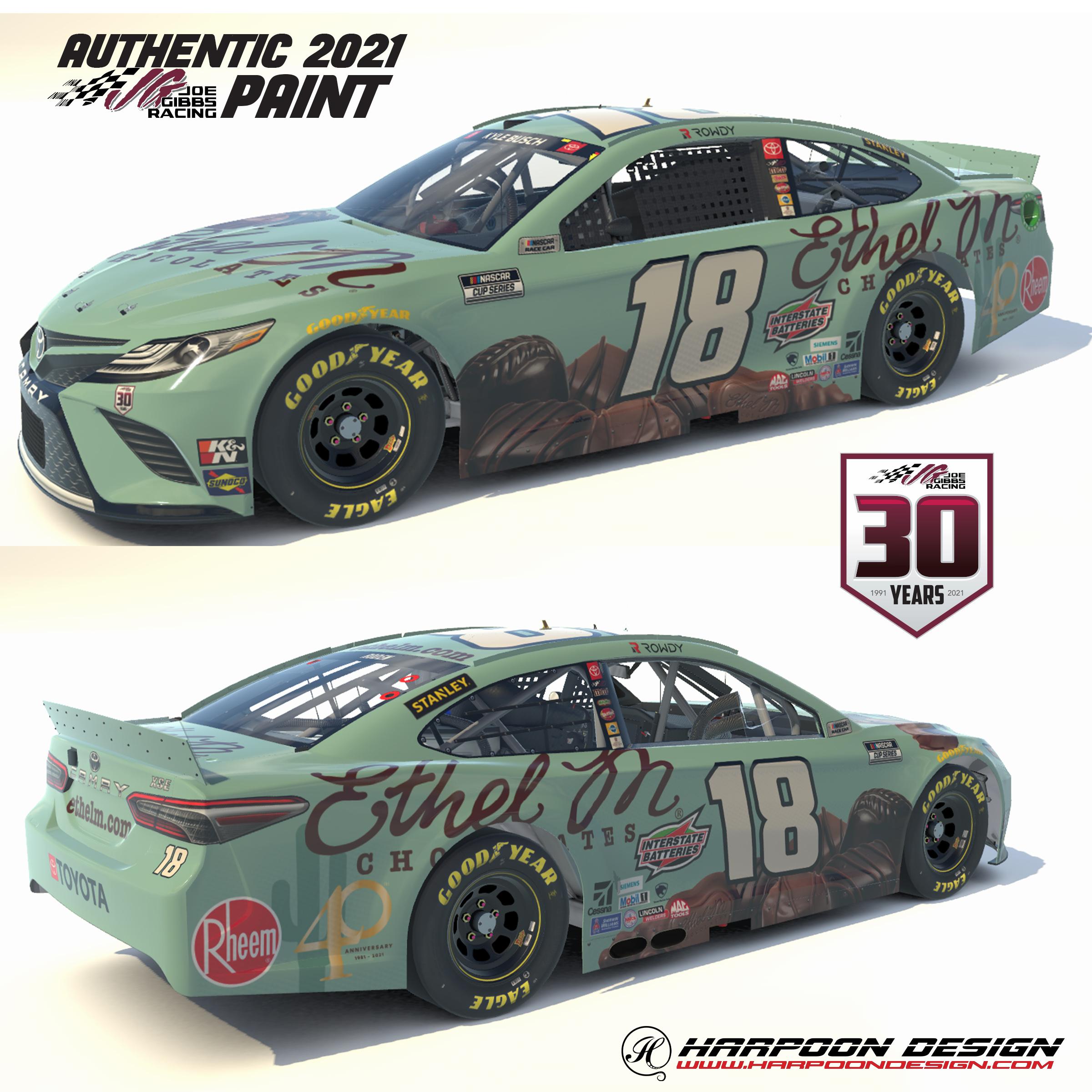 2021 Kyle Busch Ethel M Camry by Brantley Roden Trading Paints