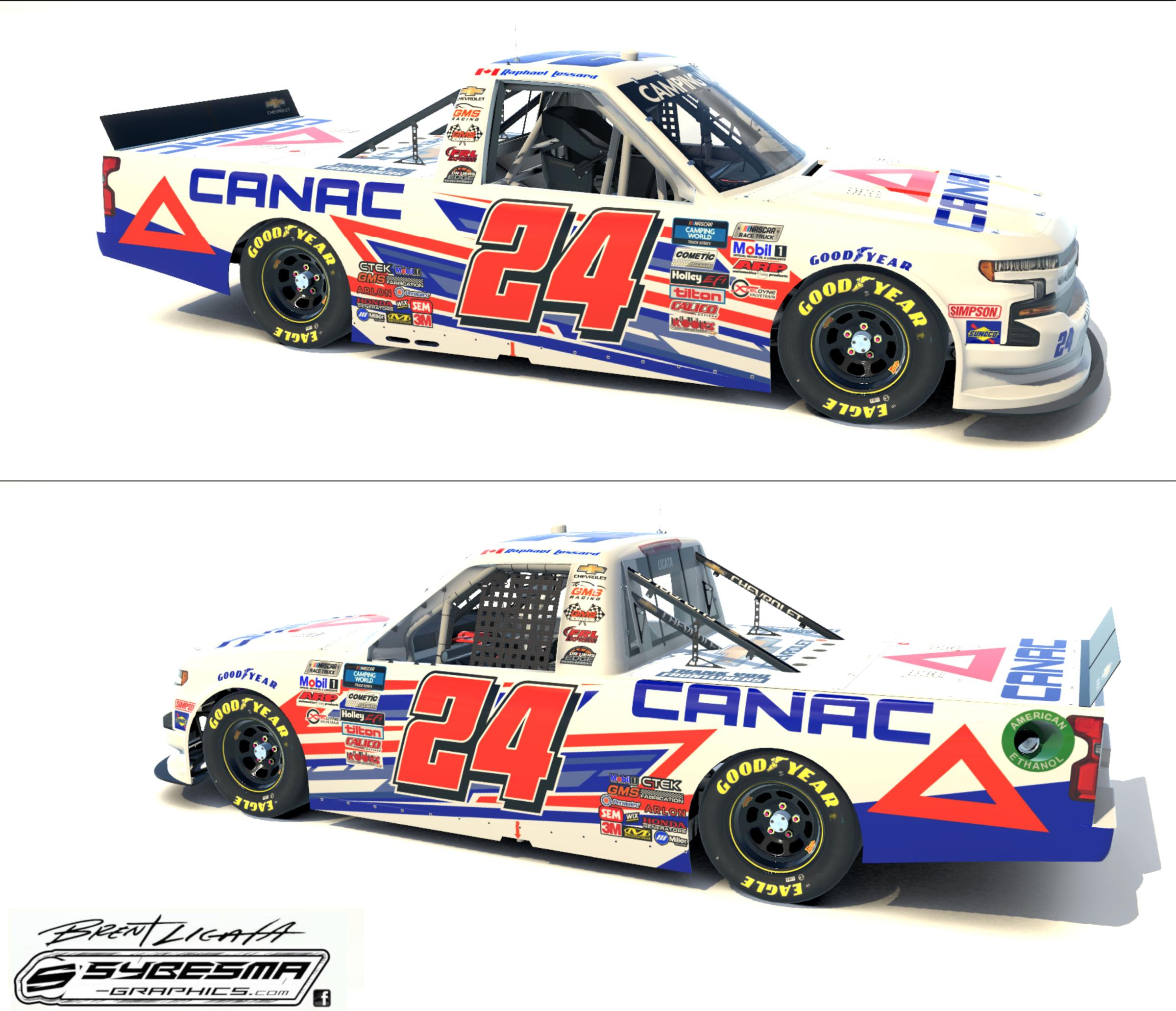 Nascar Raphael Lessard Schemes NCWTS 24 CANAC Raphael Lessard 2021 by Brent Licata2 - Trading Paints