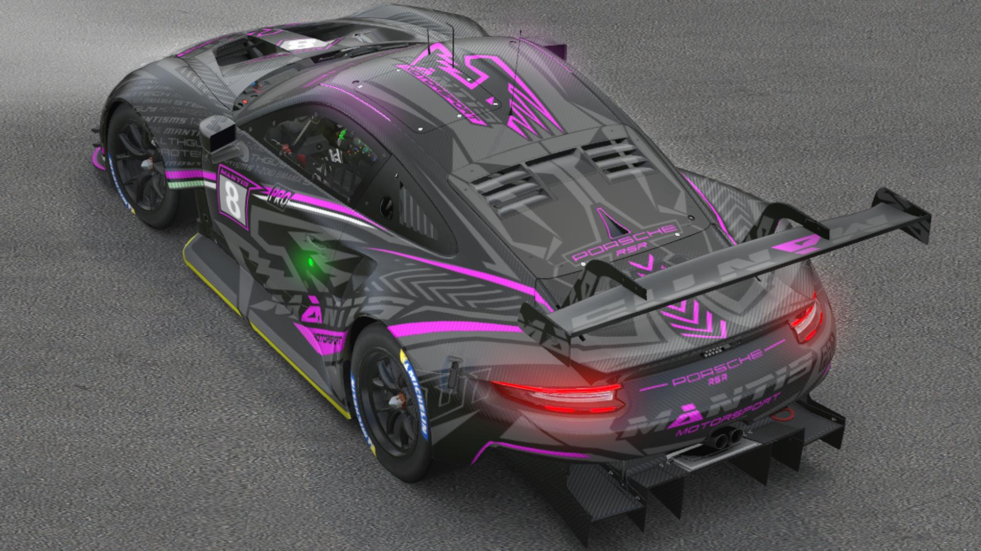Pink R9 Trim Porsche 911 RSR ONYX / HOT PINK CARBON by Kirk S. - Trading Paints