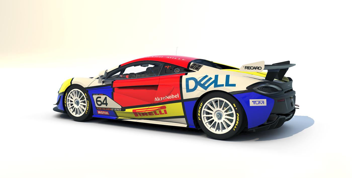 Mondrian McLaren 570s GT4 by Fredrik Follestad - Trading Paints