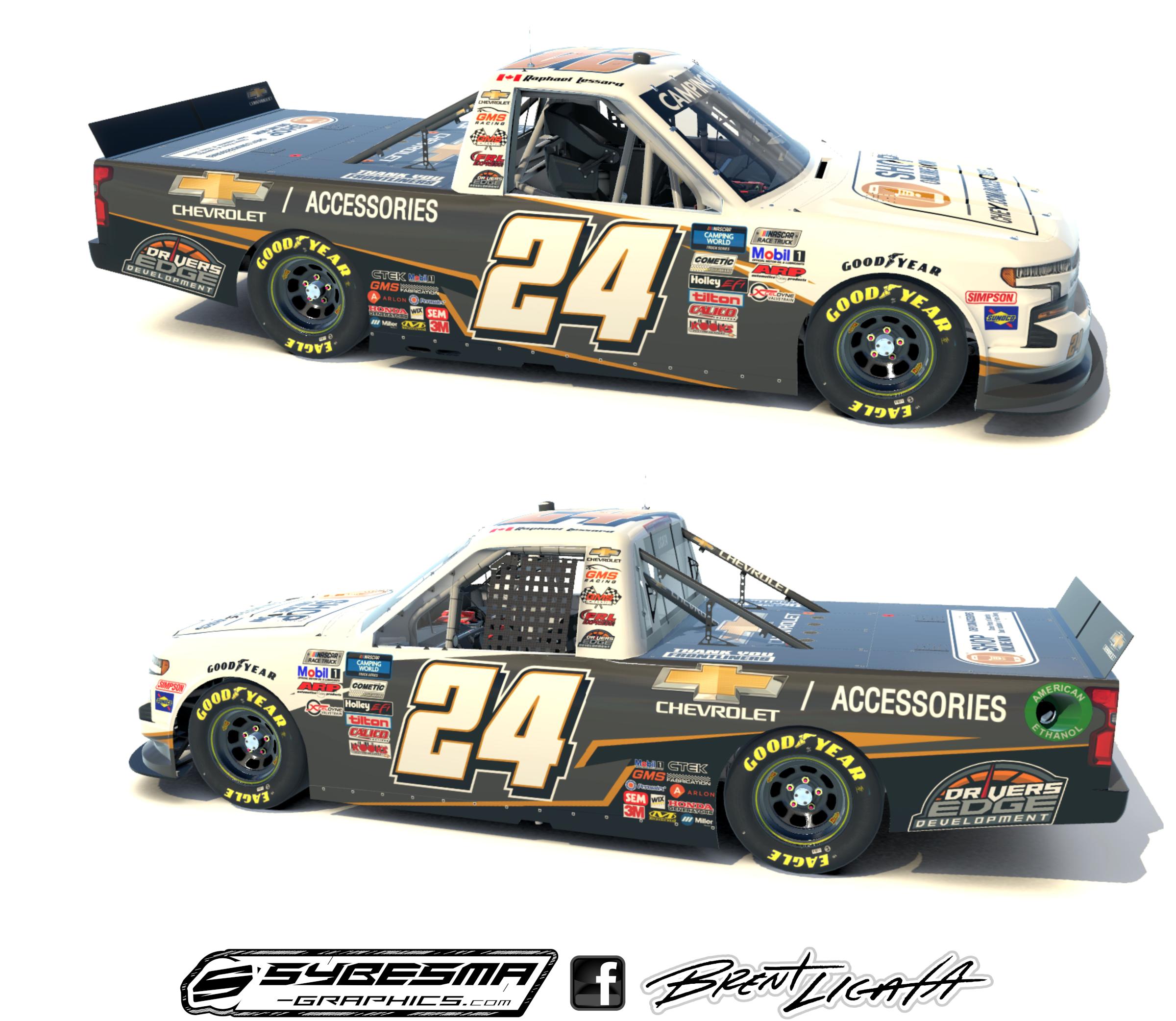 Nascar Raphael Lessard Schemes NCWTS 24 Chevy Accessories Raphael Lessard Bristol 2021 by Brent ...