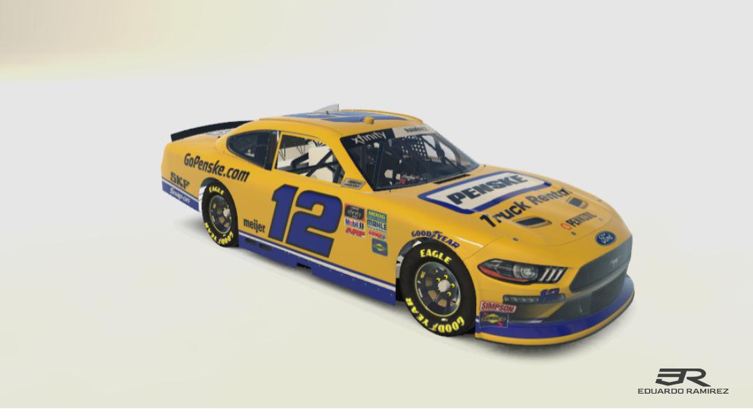 Preview of Penske Rentals #12 Ford Mustang Xfinity  by Eduardo Ram&iacute;rez