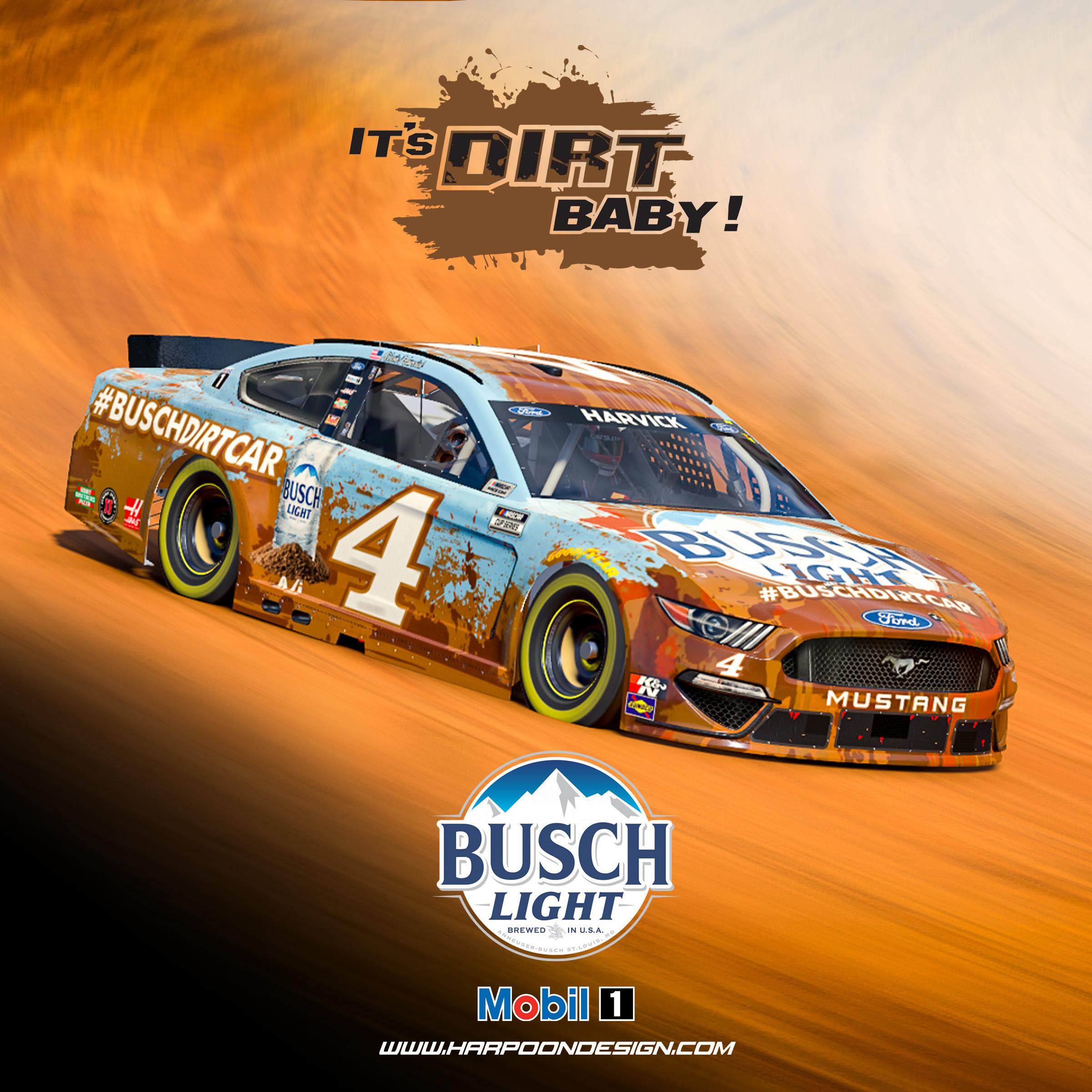 Preview of 2021 Kevin Harvick BUSCHDIRTCAR Mustang by Brantley Roden
