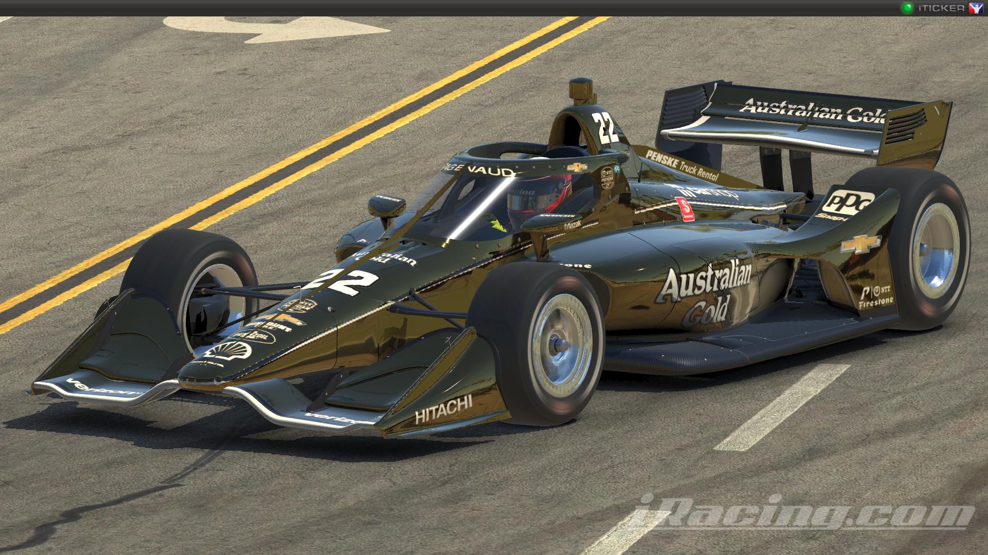 Preview of Simon Pagenaud #22 Australian Gold 2021 NTT Indycar Series With Spec Map by Ryan Broderick