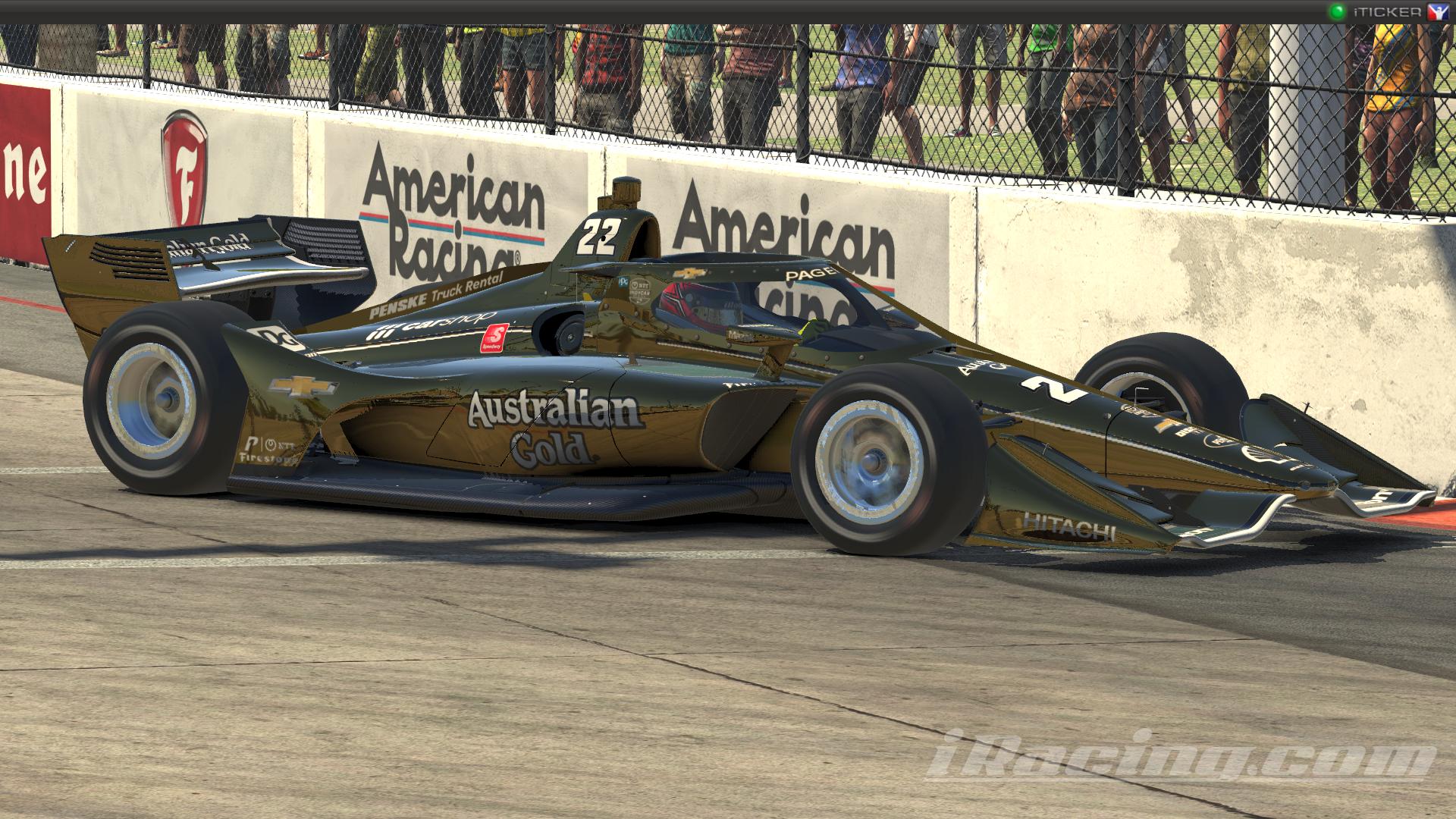 Preview of Simon Pagenaud #22 Australian Gold 2021 NTT Indycar Series With Spec Map by Ryan Broderick